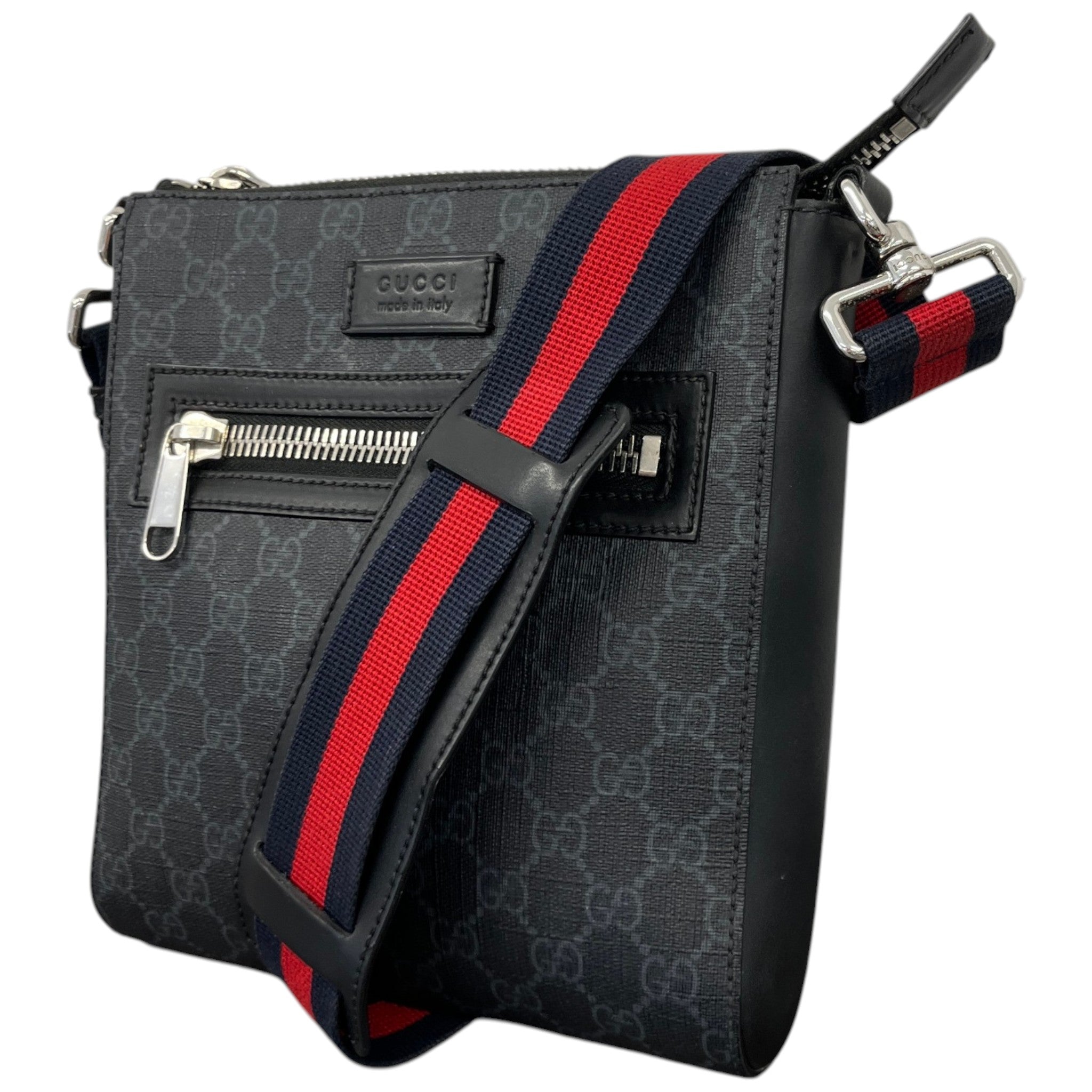 Men's Small Gg Supreme Messenger Bag Black