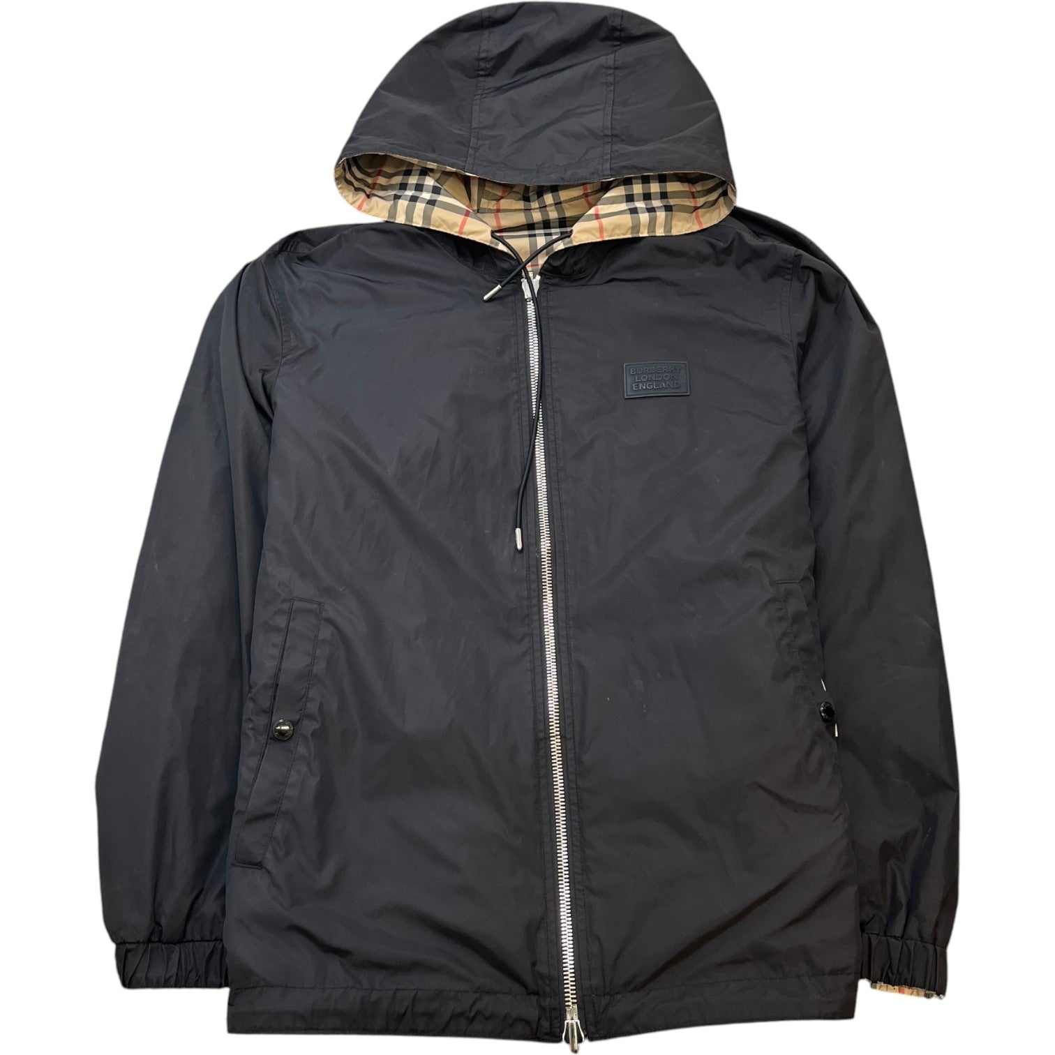 Men's Reversible Nova Check Jacket Black Size S