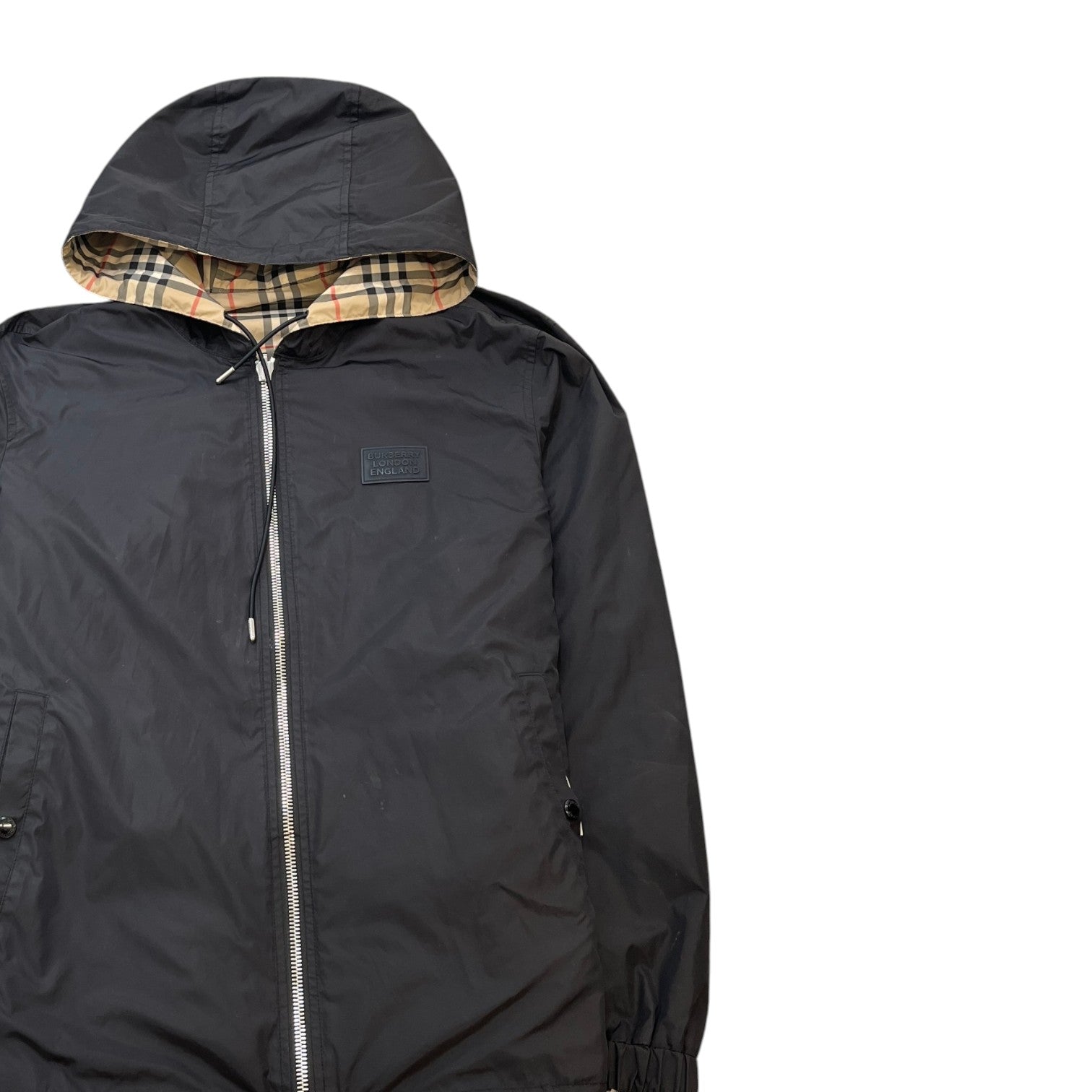 Men's Reversible Nova Check Jacket Black Size S