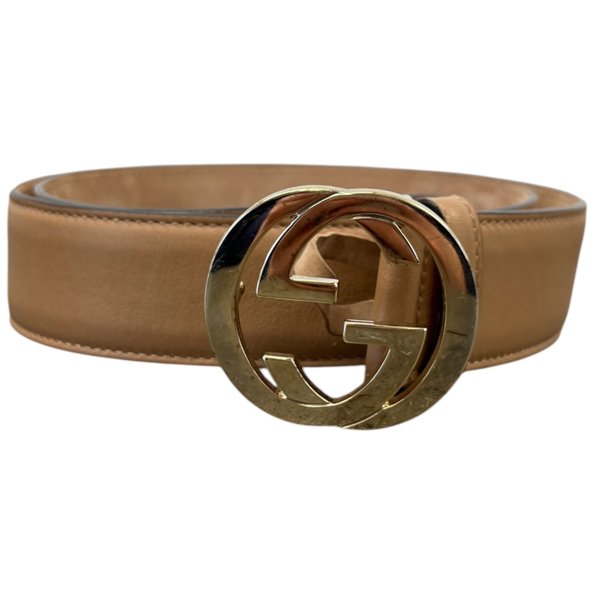 Women's Interlocking G Belt Nude Size 80CM / UK 8