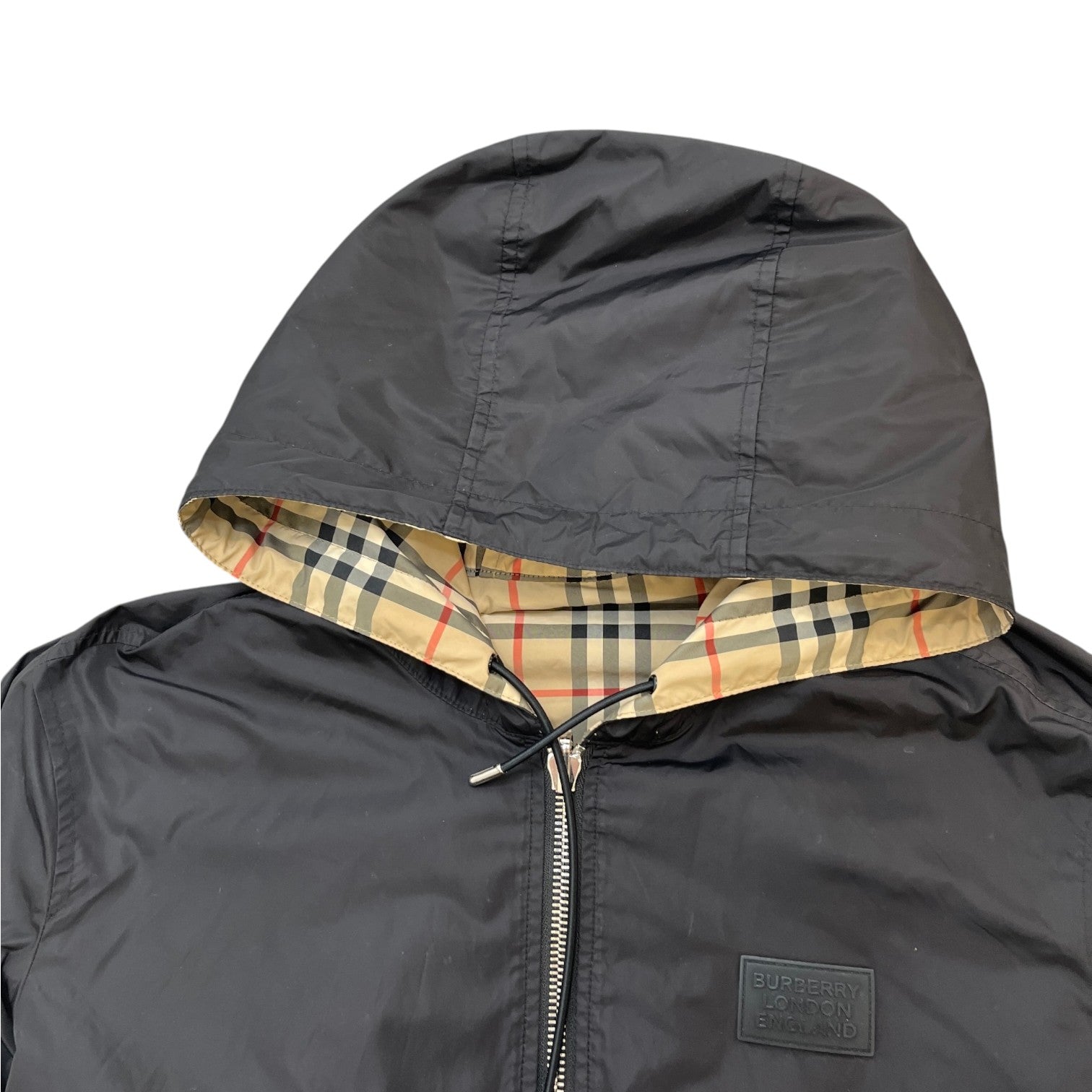 Men's Reversible Nova Check Jacket Black Size S