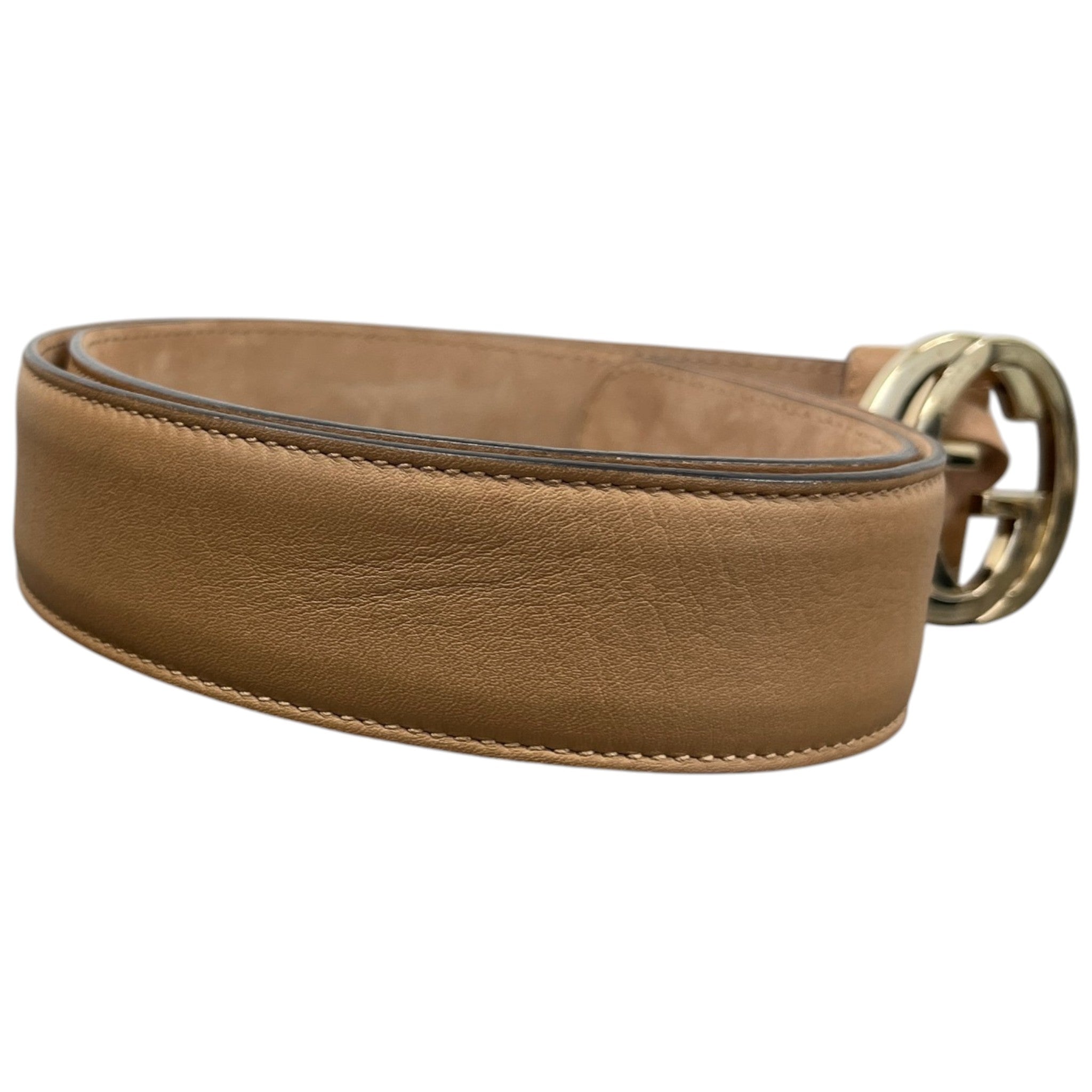 Women's Interlocking G Belt Nude Size 80CM / UK 8