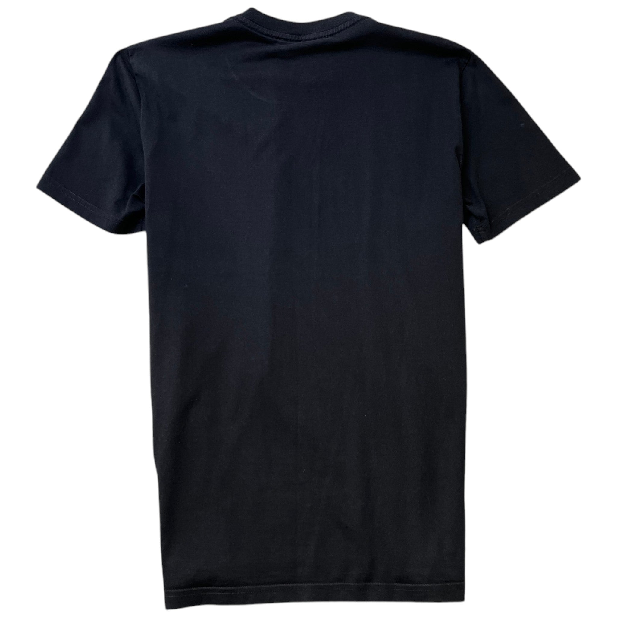 Men's Distressed Logo Print T-Shirt Black Size M
