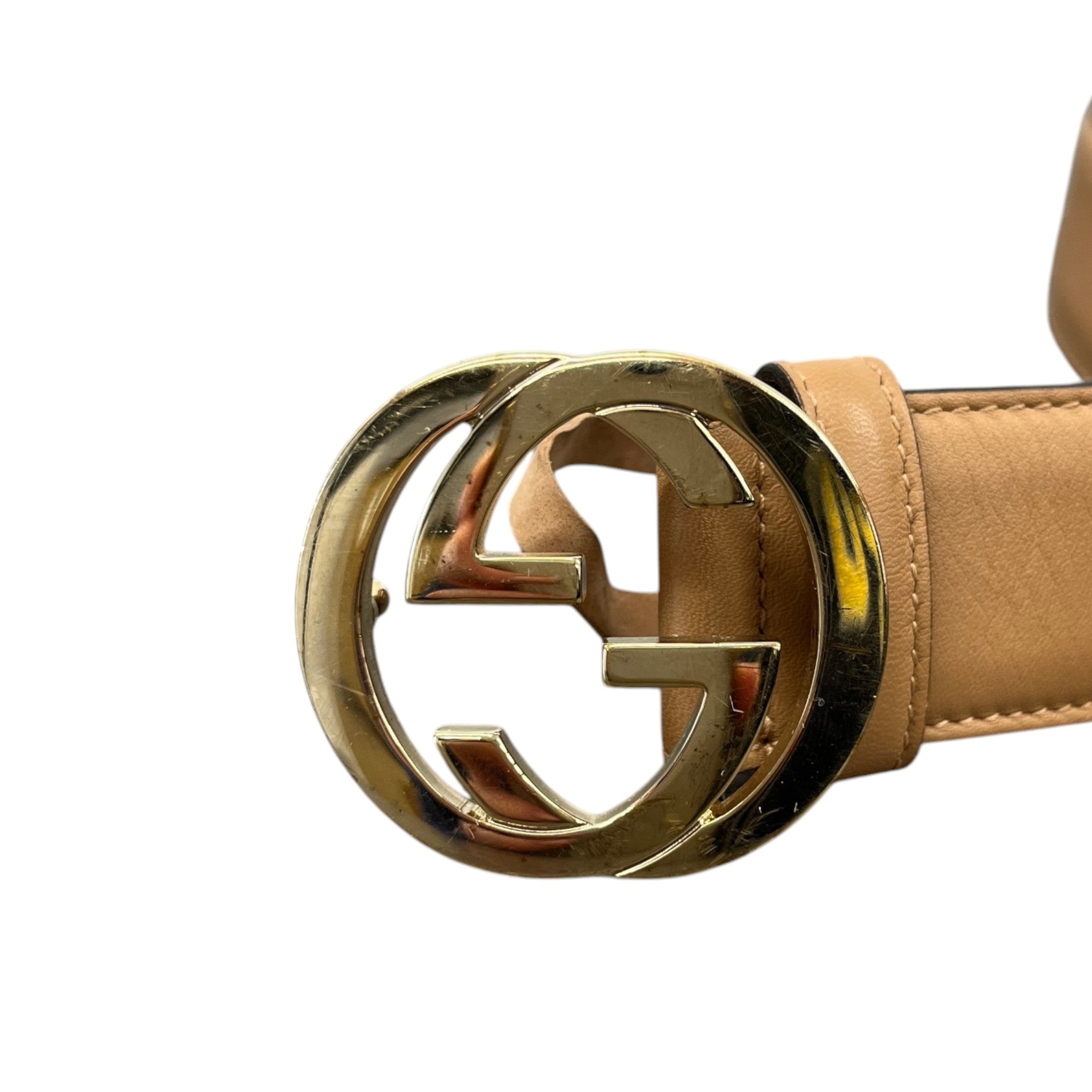 Women's Interlocking G Belt Nude Size 80CM / UK 8