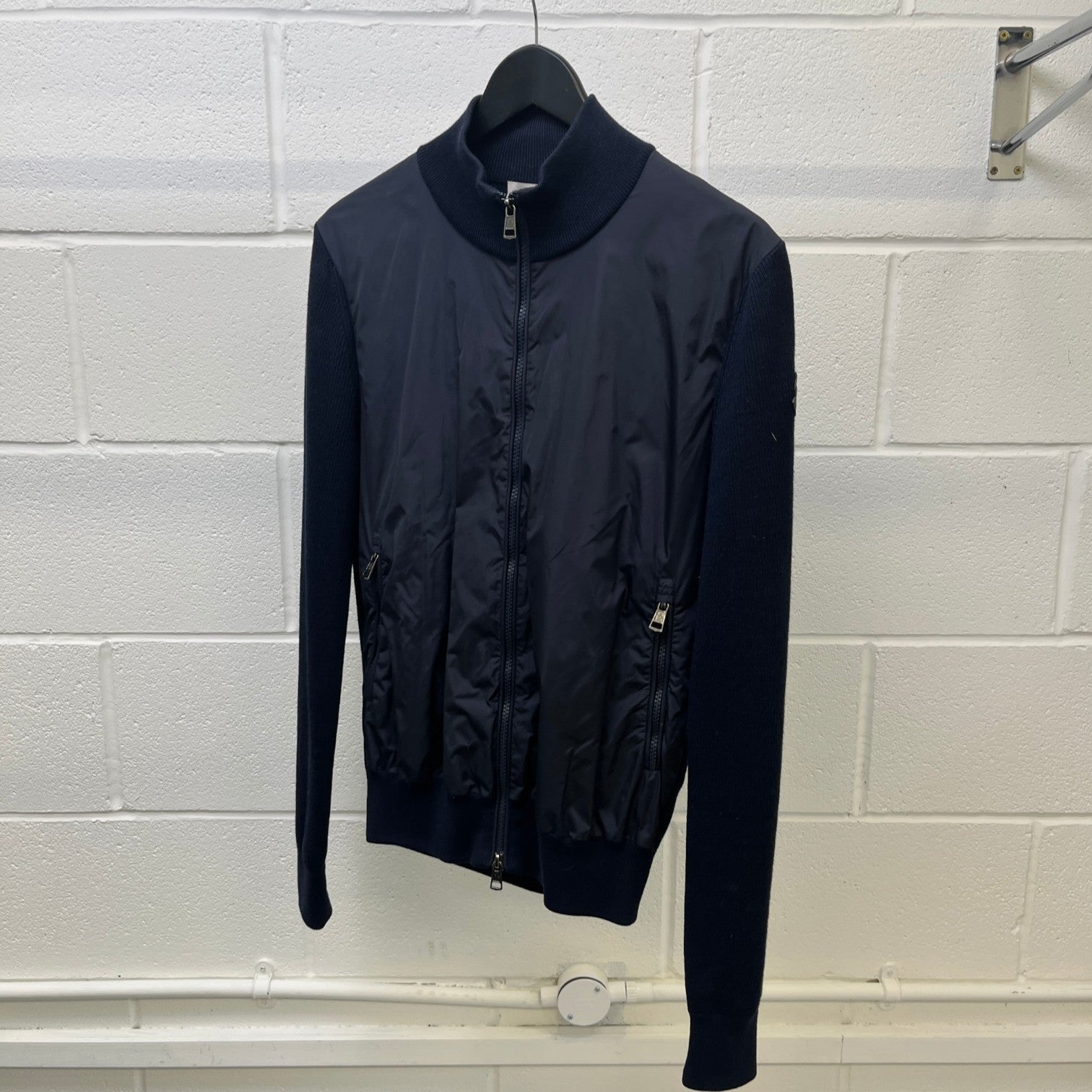 Men's Maglione Tricot Cardigan Jacket Black Size S