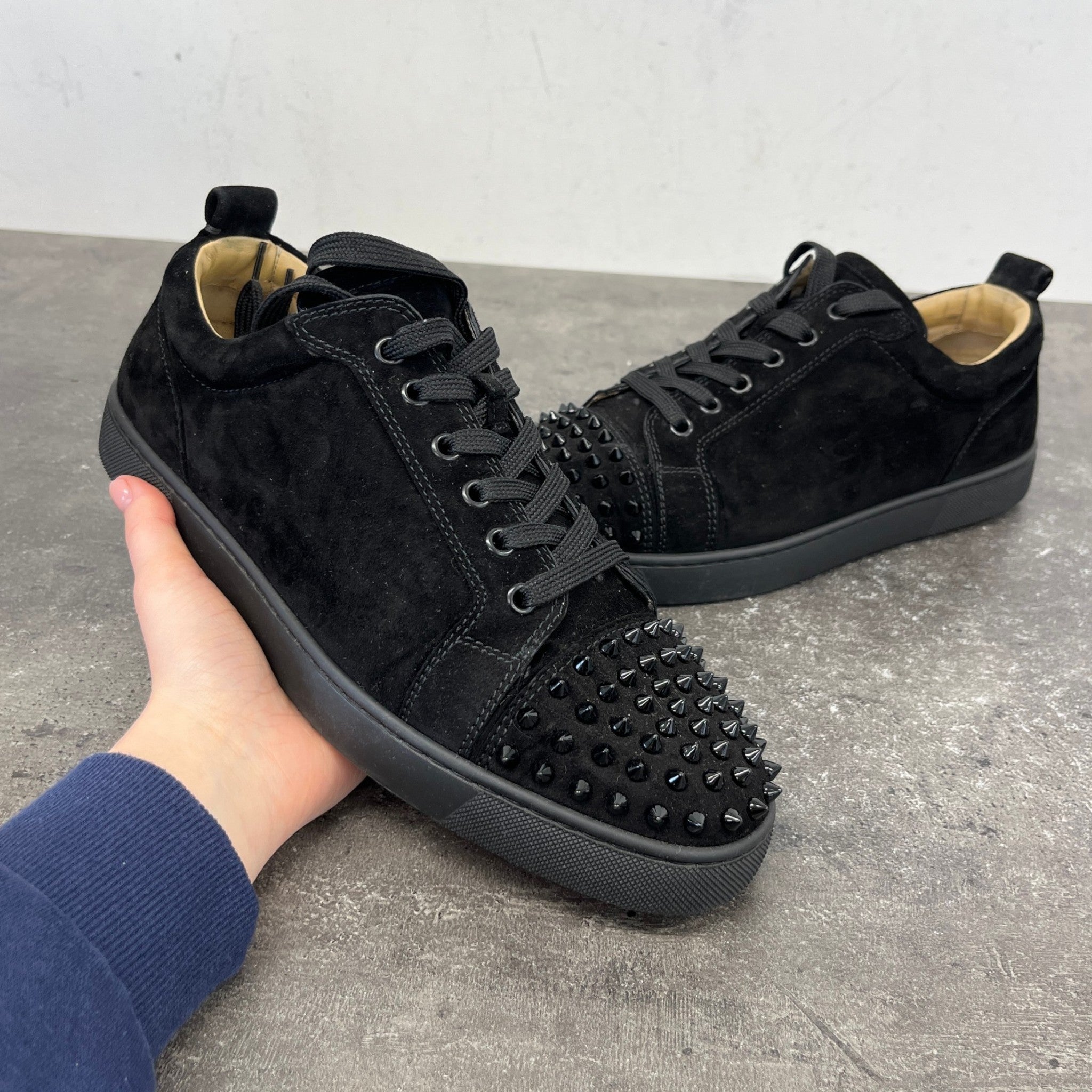 Men's Louis Junior Spikes Low Trainers Black Size EU 42.5 / UK 8.5
