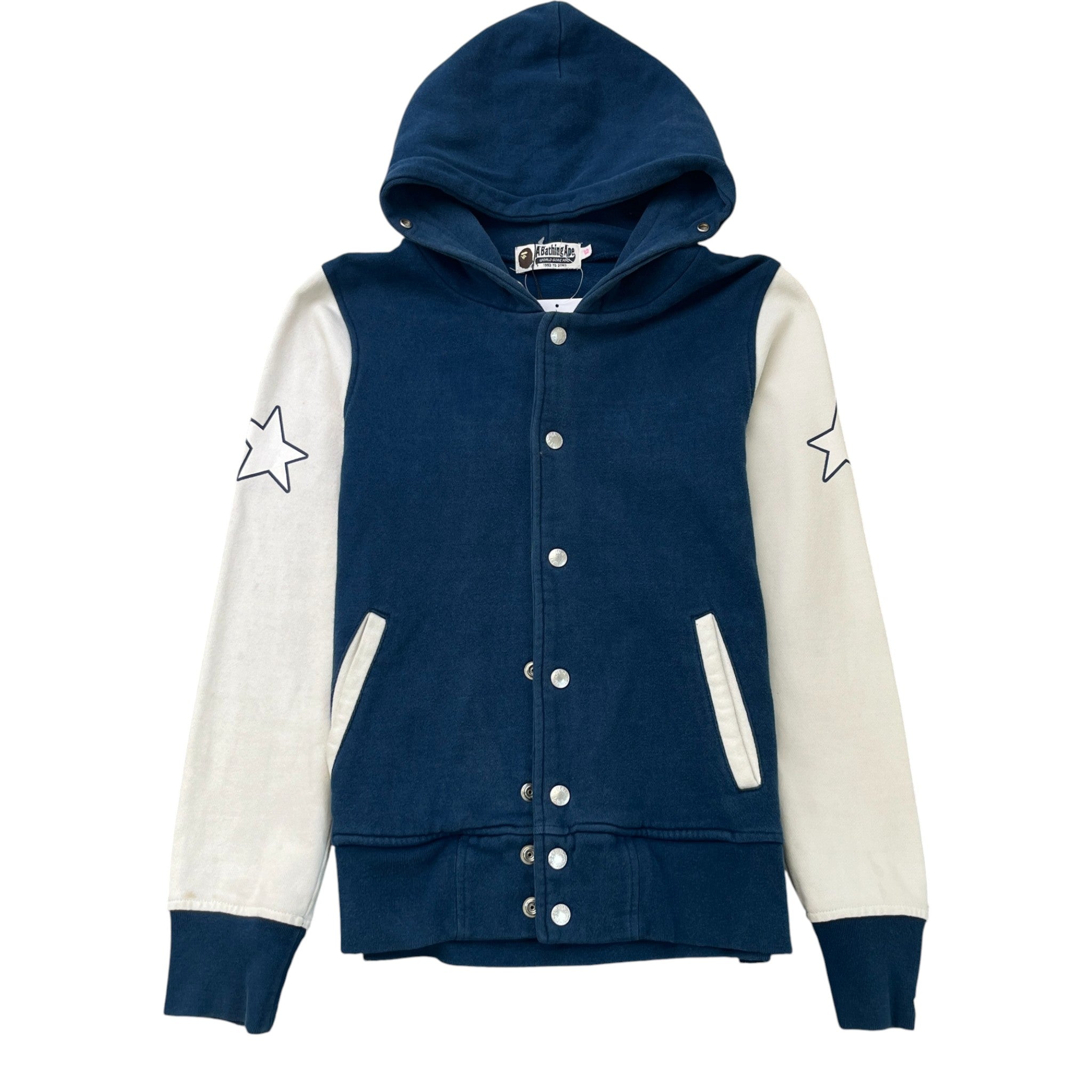 Men's Star Patch Varsity Jacket Blue Size XS