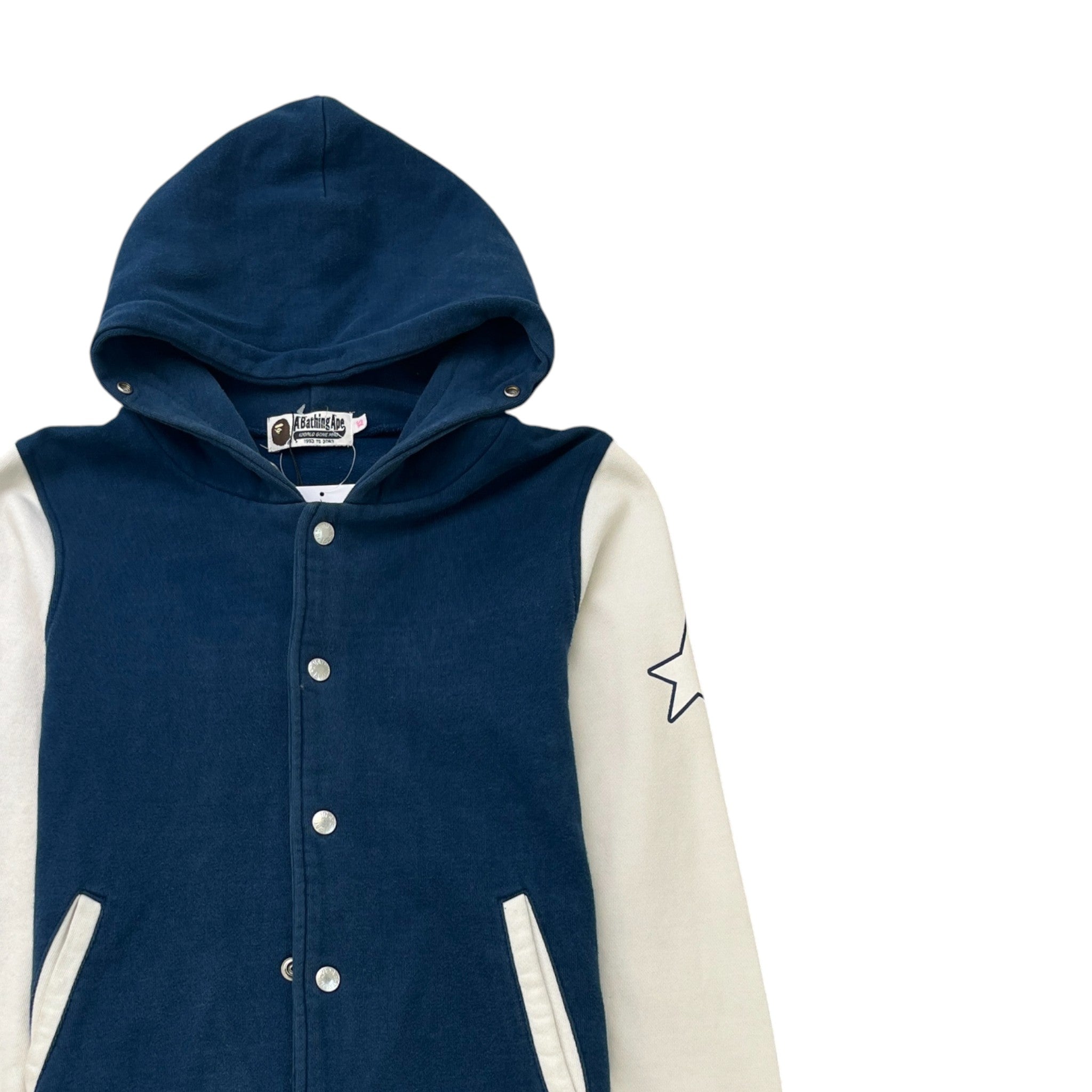 Men's Star Patch Varsity Jacket Blue Size XS