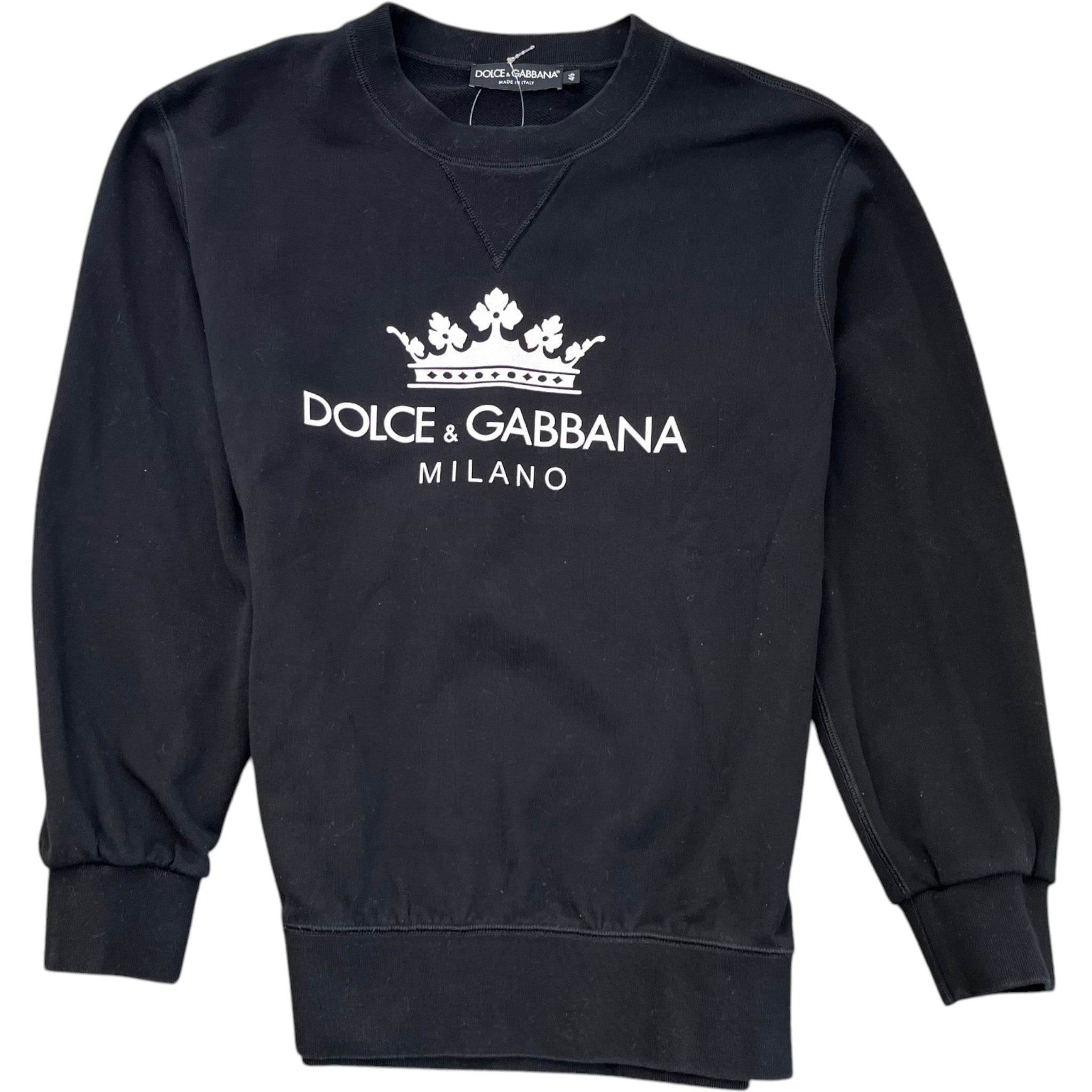 Men's Logo Print Sweatshirt Black Size IT 46 / UK S