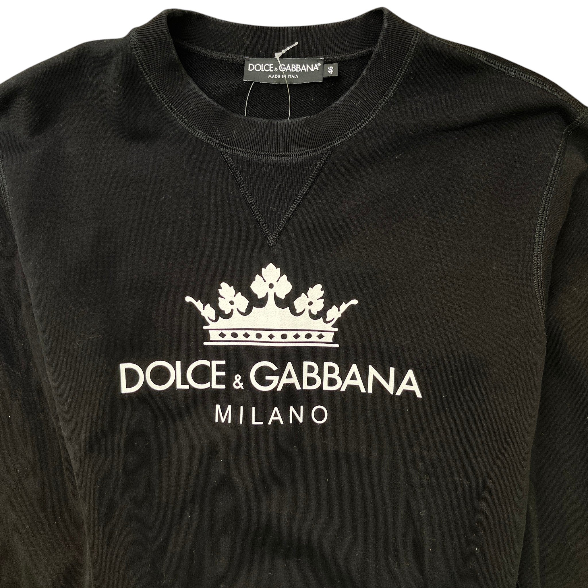 Men's Logo Print Sweatshirt Black Size IT 46 / UK S