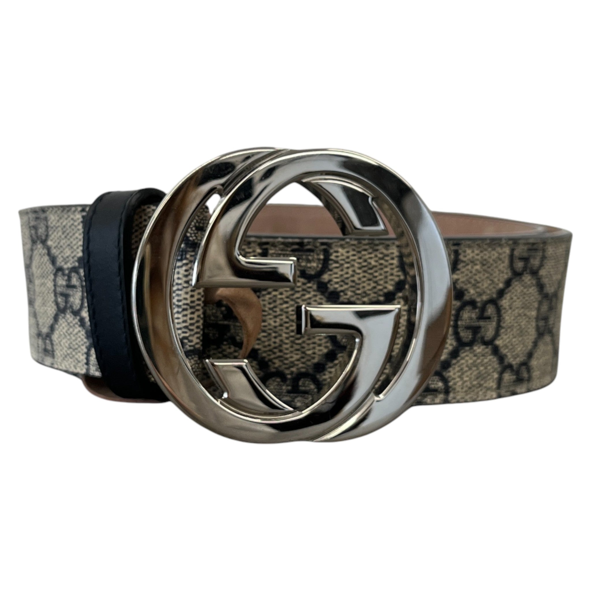 Men's Gg Supreme Belt Beige Size Waist 30"