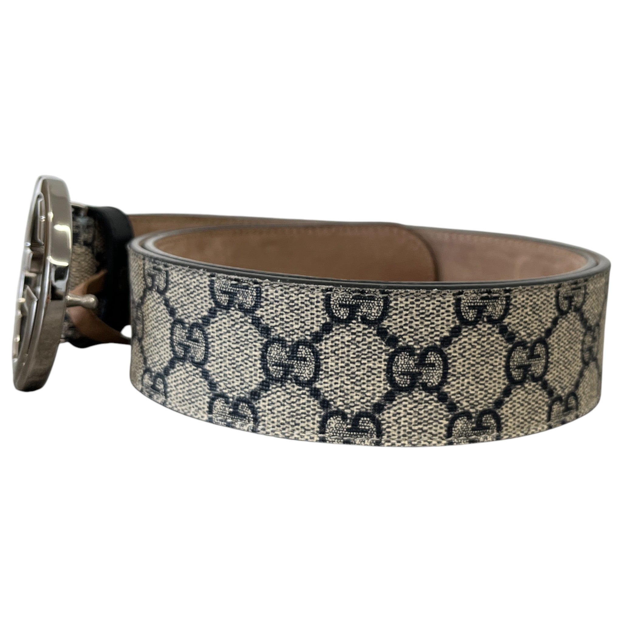 Men's Gg Supreme Belt Beige Size Waist 30"