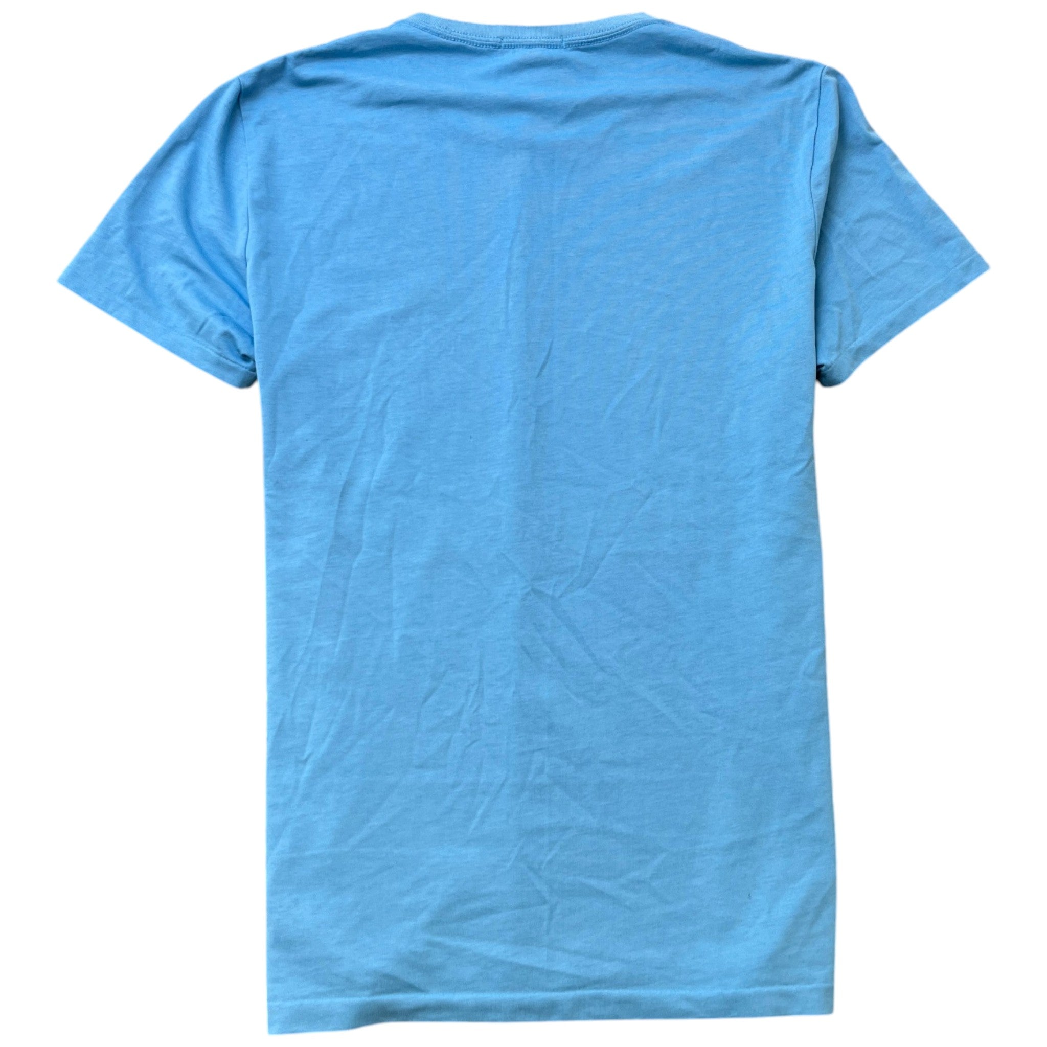 Men's Embroidered Logo T-Shirt Blue Size L