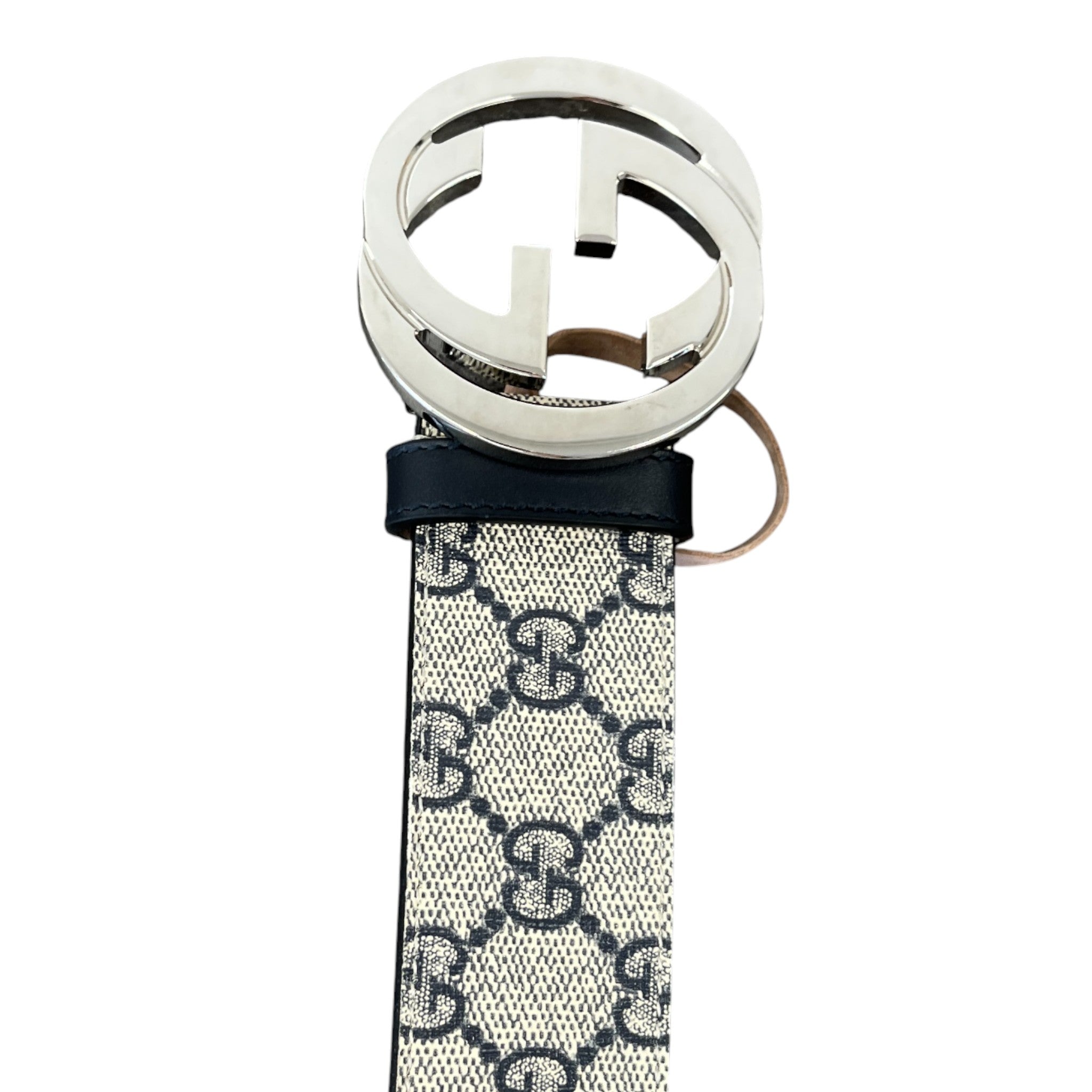 Men's Gg Supreme Belt Beige Size Waist 30"