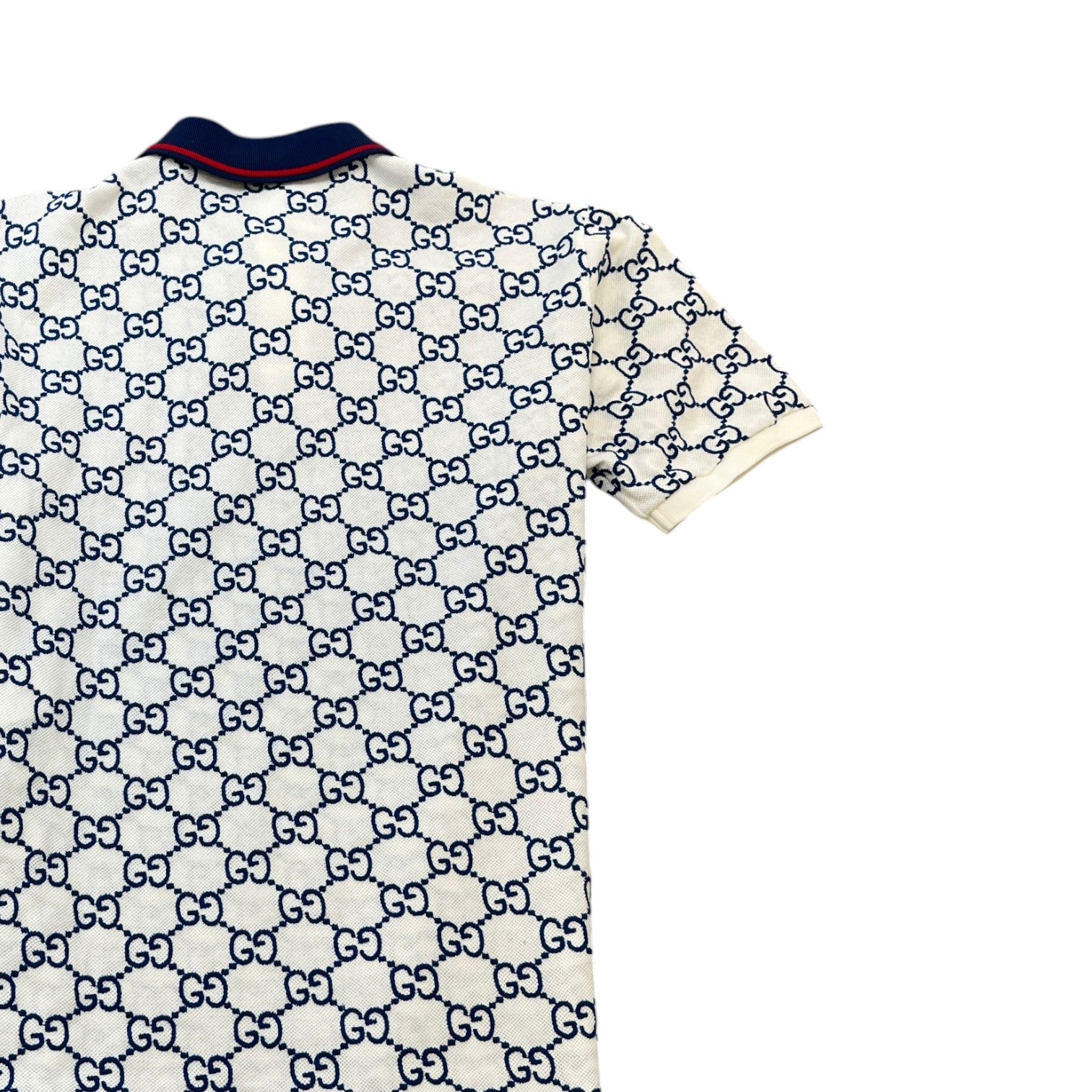 Men's Gg Supreme Web Polo Shirt White Size L