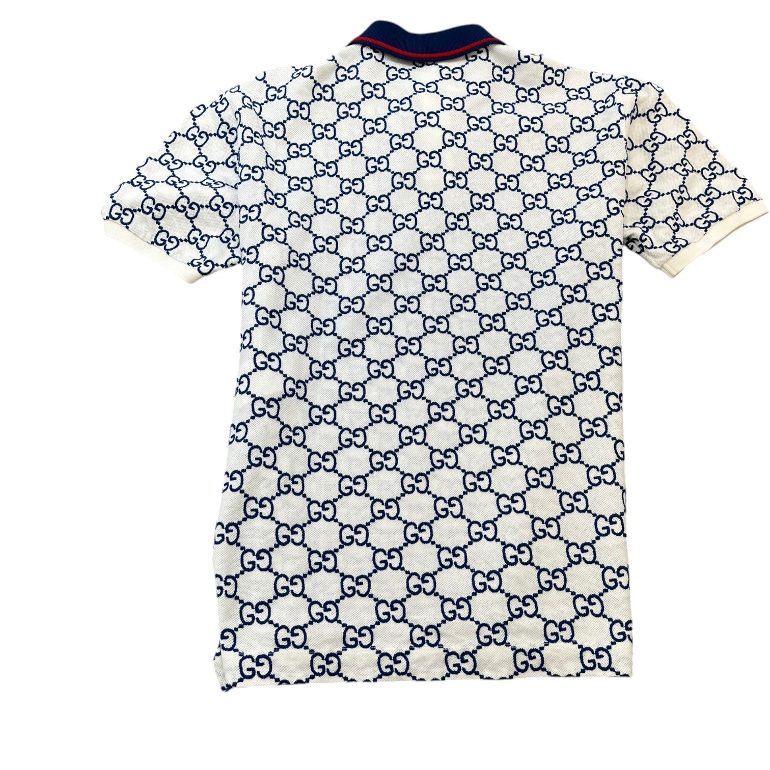 Men's Gg Supreme Web Polo Shirt White Size L