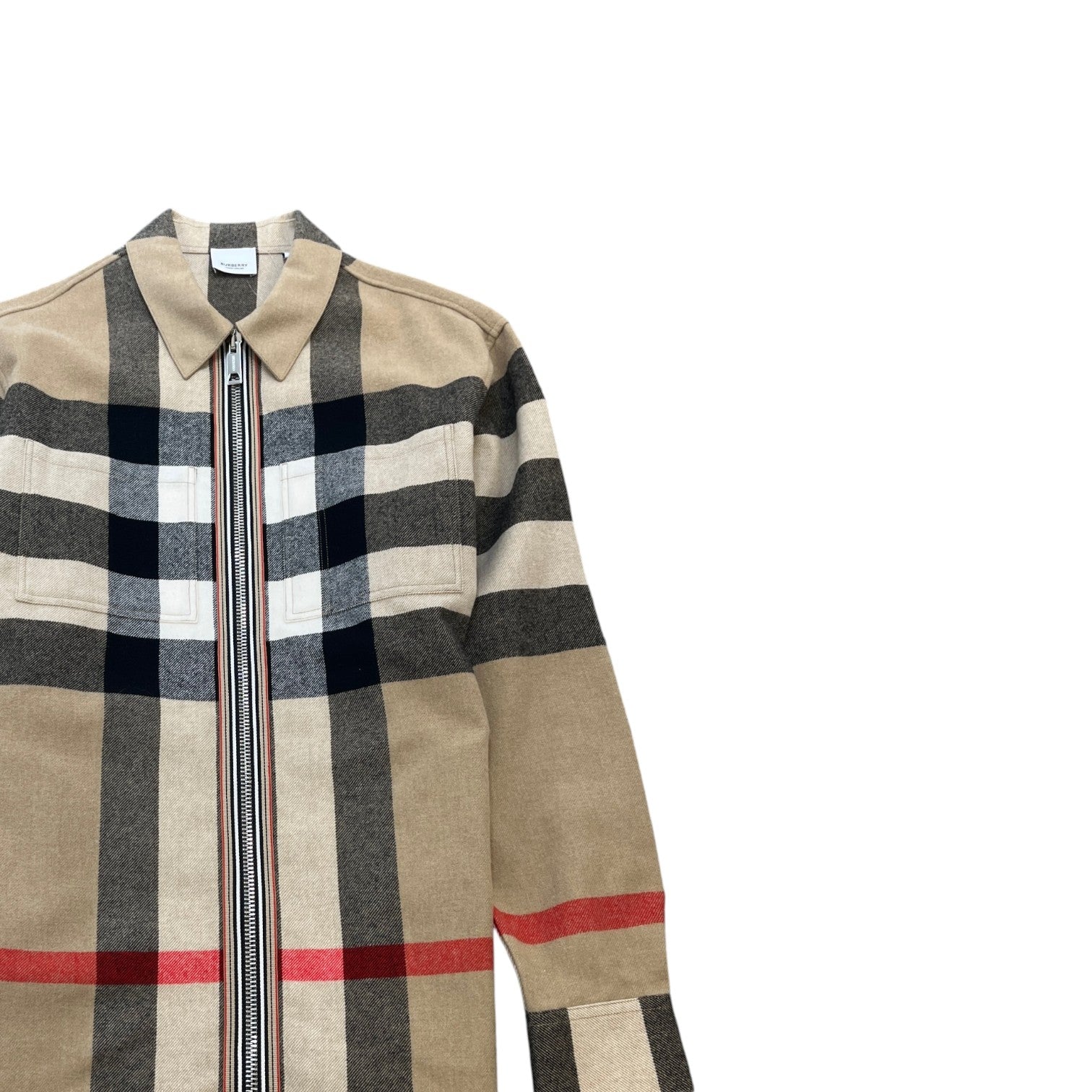 Men's Nova Check OverShirt Beige Size S