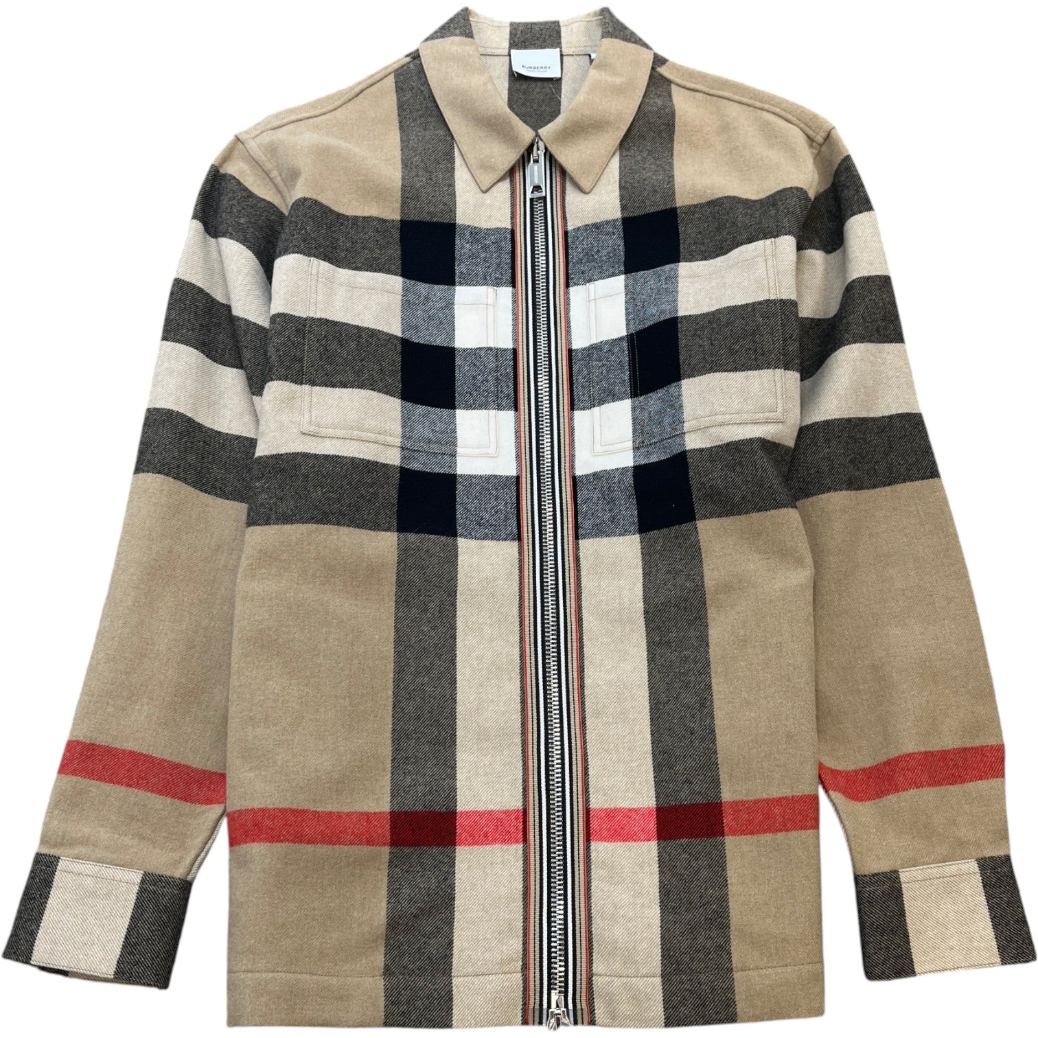 Men's Nova Check OverShirt Beige Size S