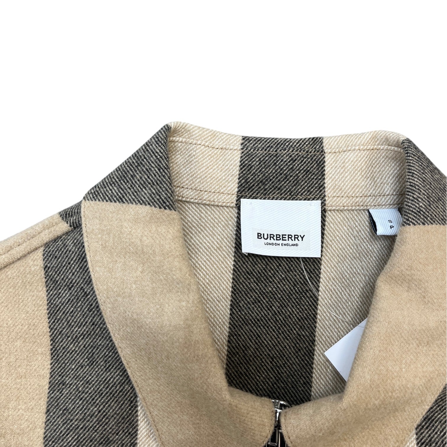 Men's Nova Check OverShirt Beige Size S
