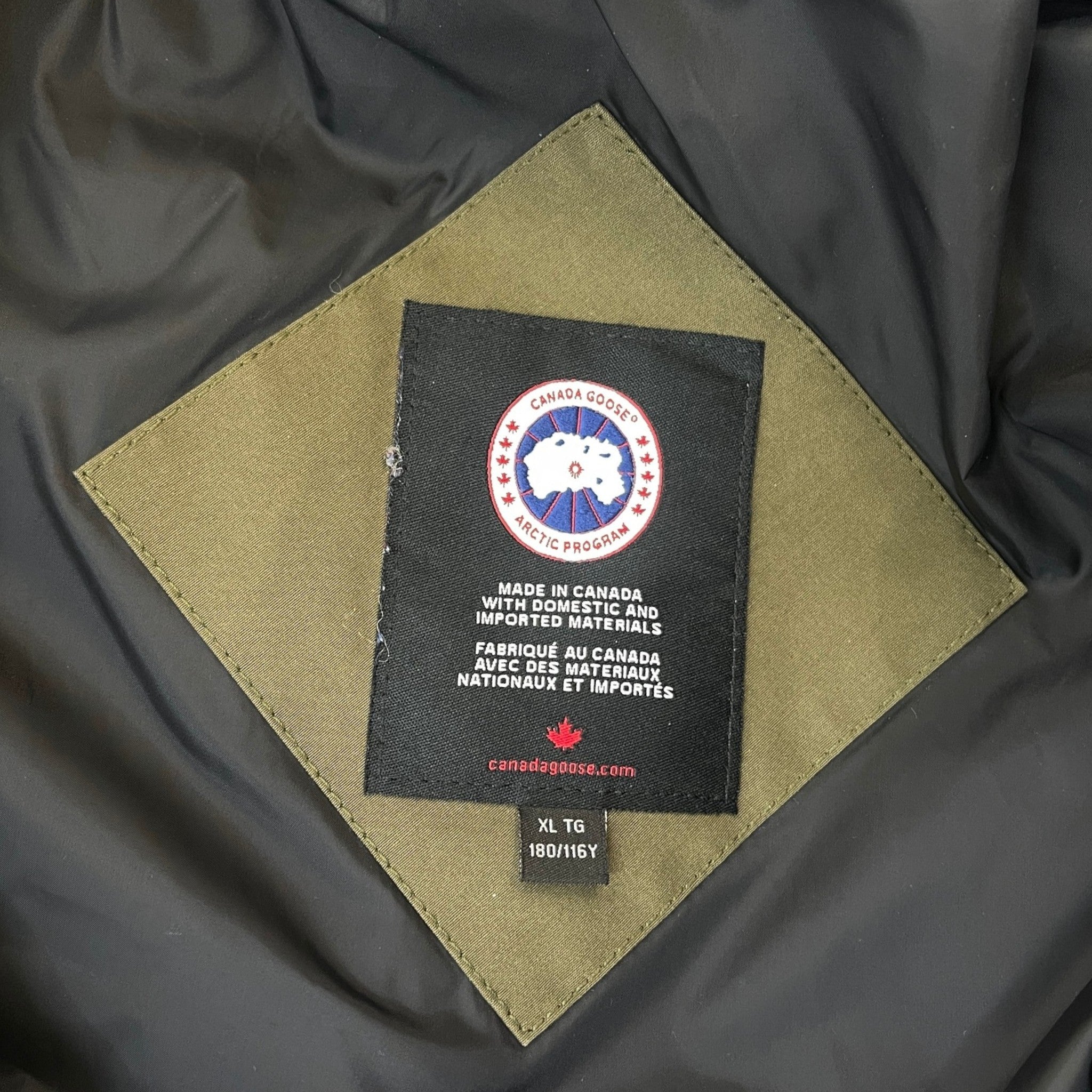 Men's Carson Down Jacket Khaki Size XL