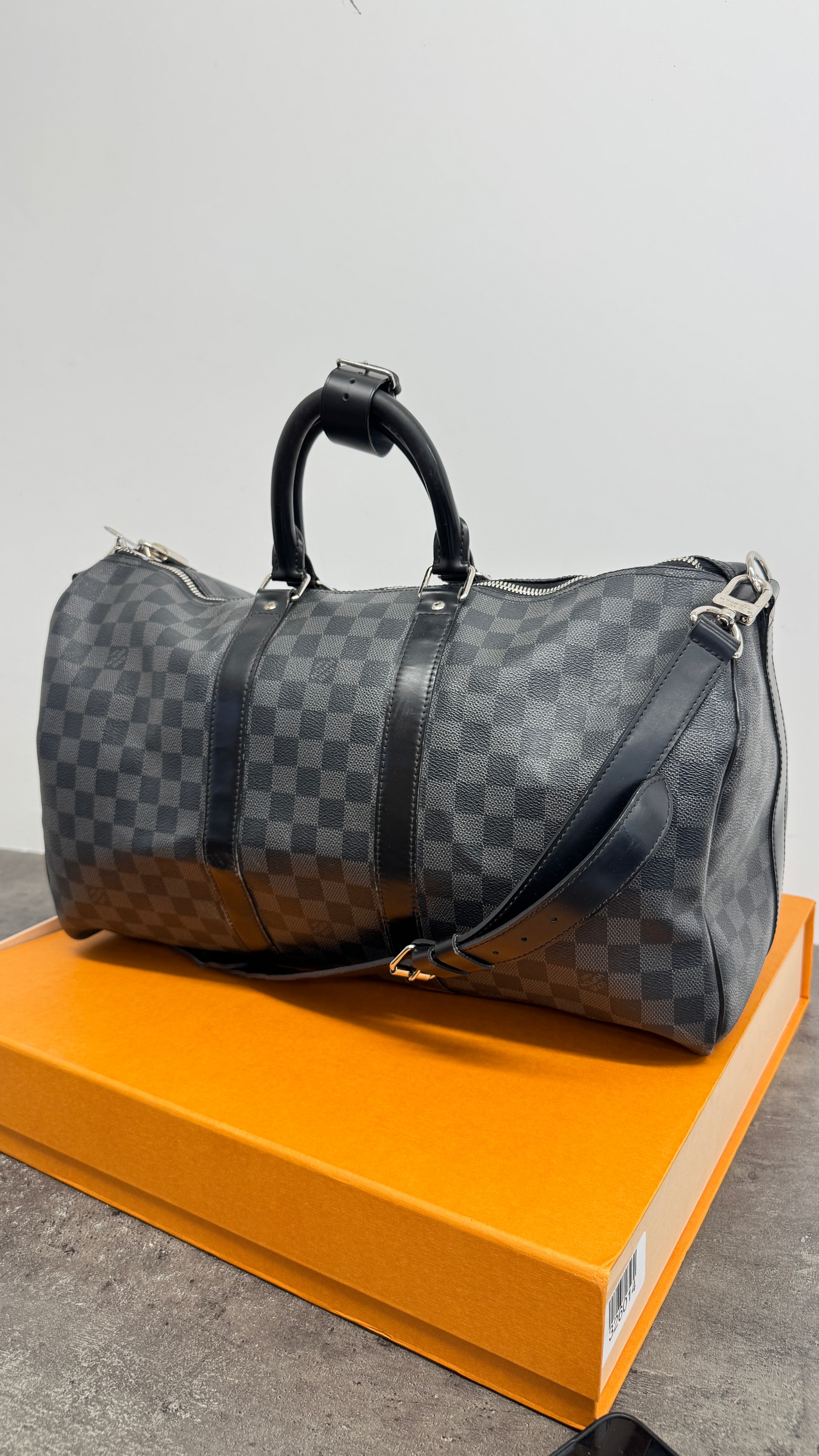 Men's Damier Graphite Keepall Bandoulière 45 Bag Black