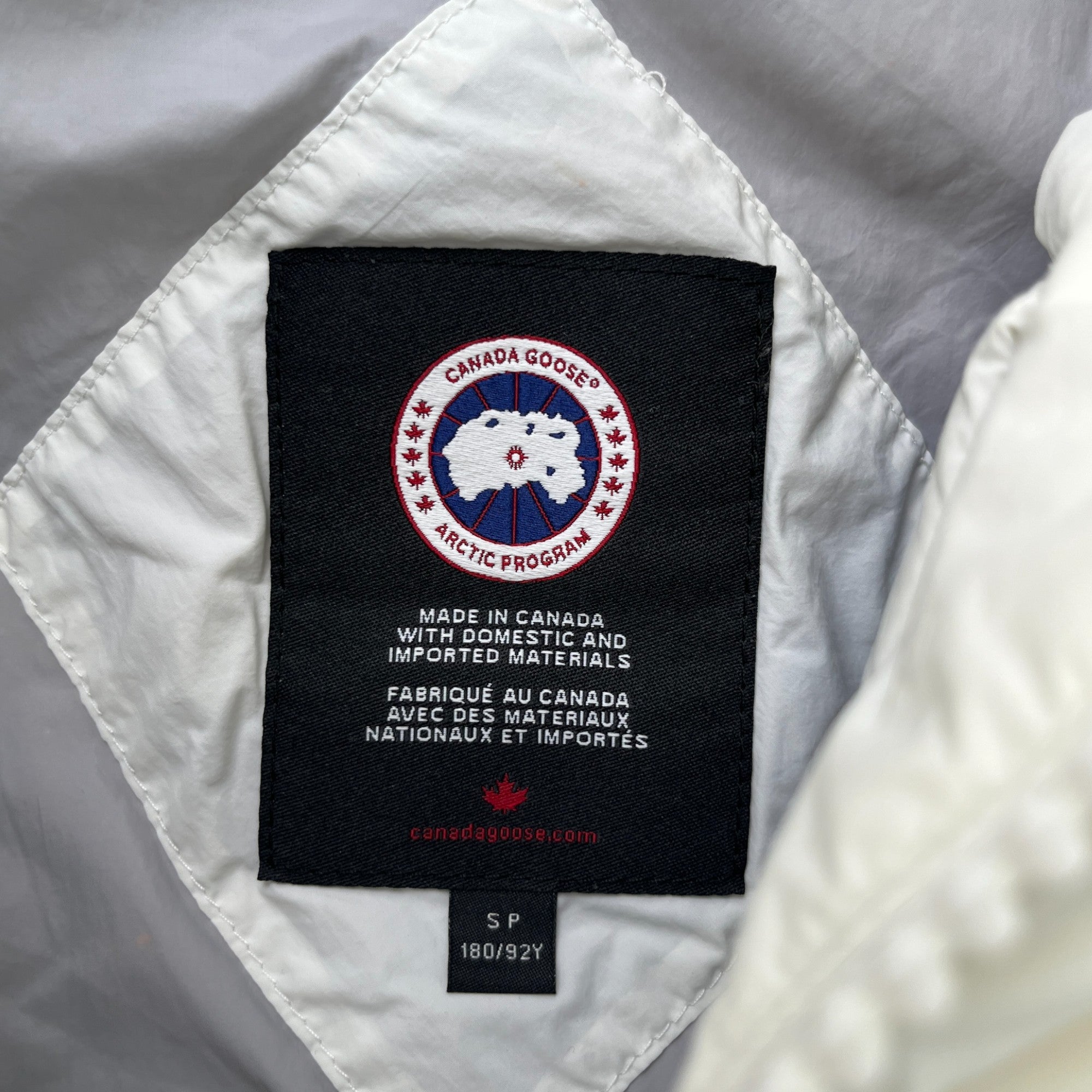 Men's Lawrence Puffer Gilet White Size S