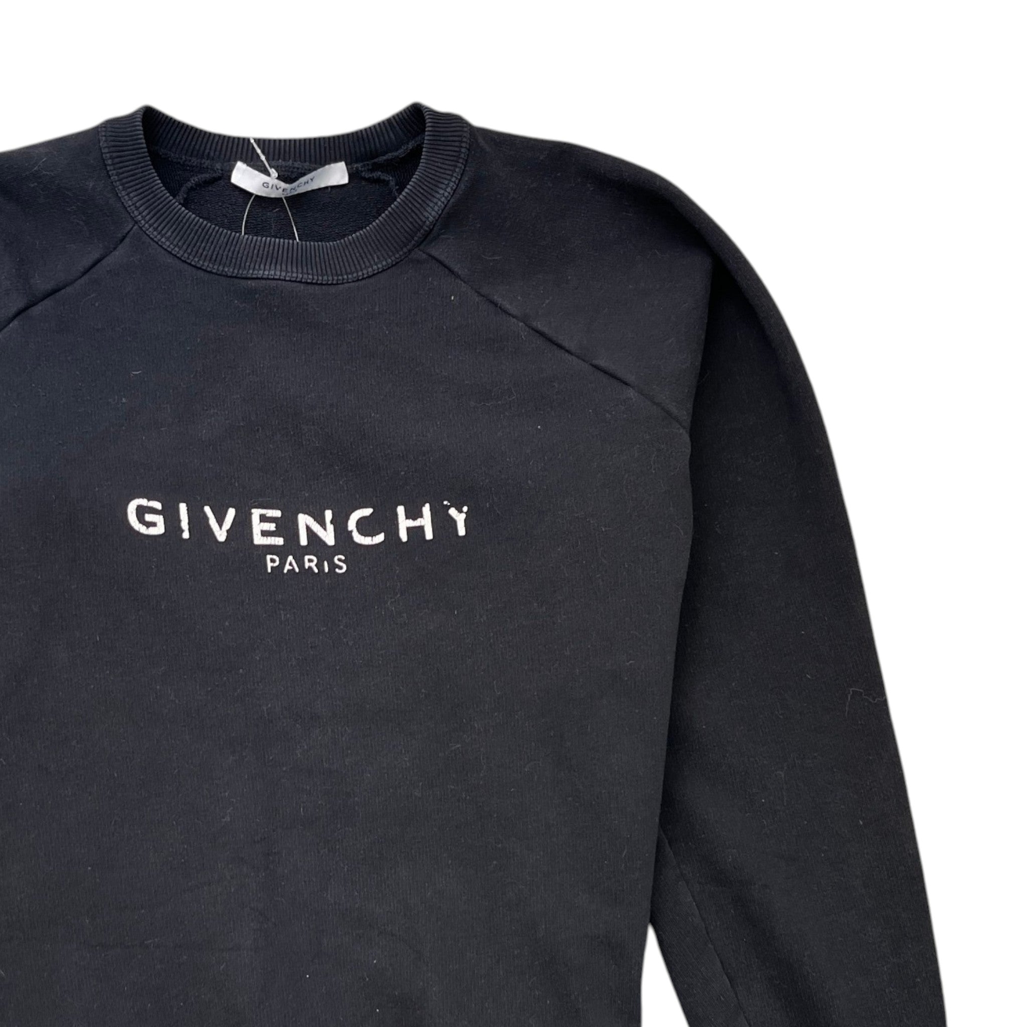 Men's Logo Print Sweatshirt Black Size S