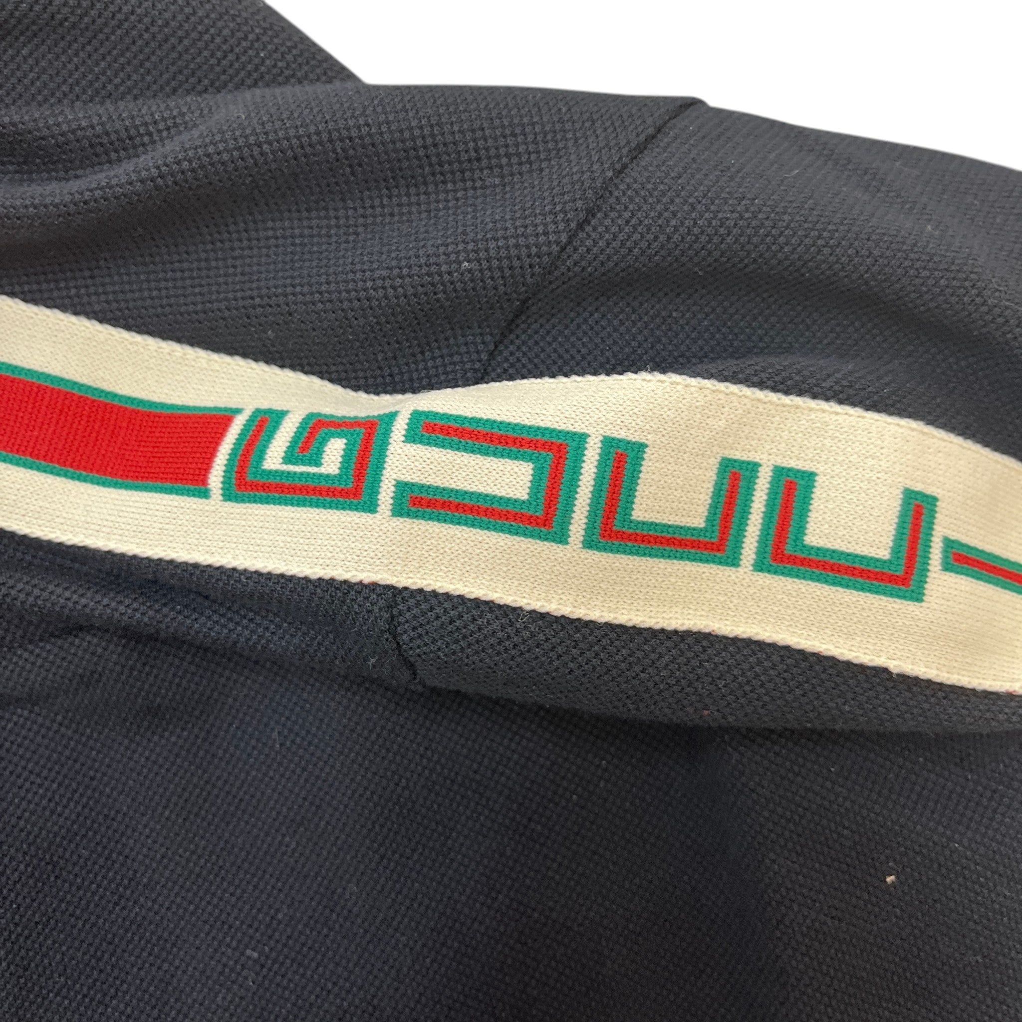 Men's Tape Logo Polo Shirt Black Size S