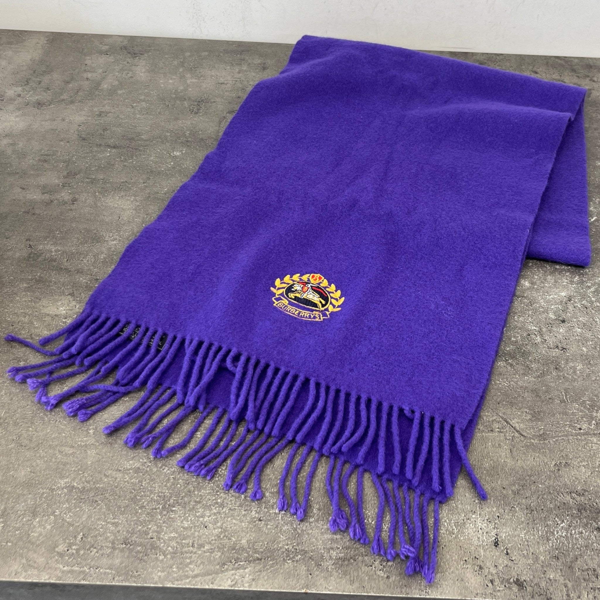 Women's Embroidered Logo Scarf Purple