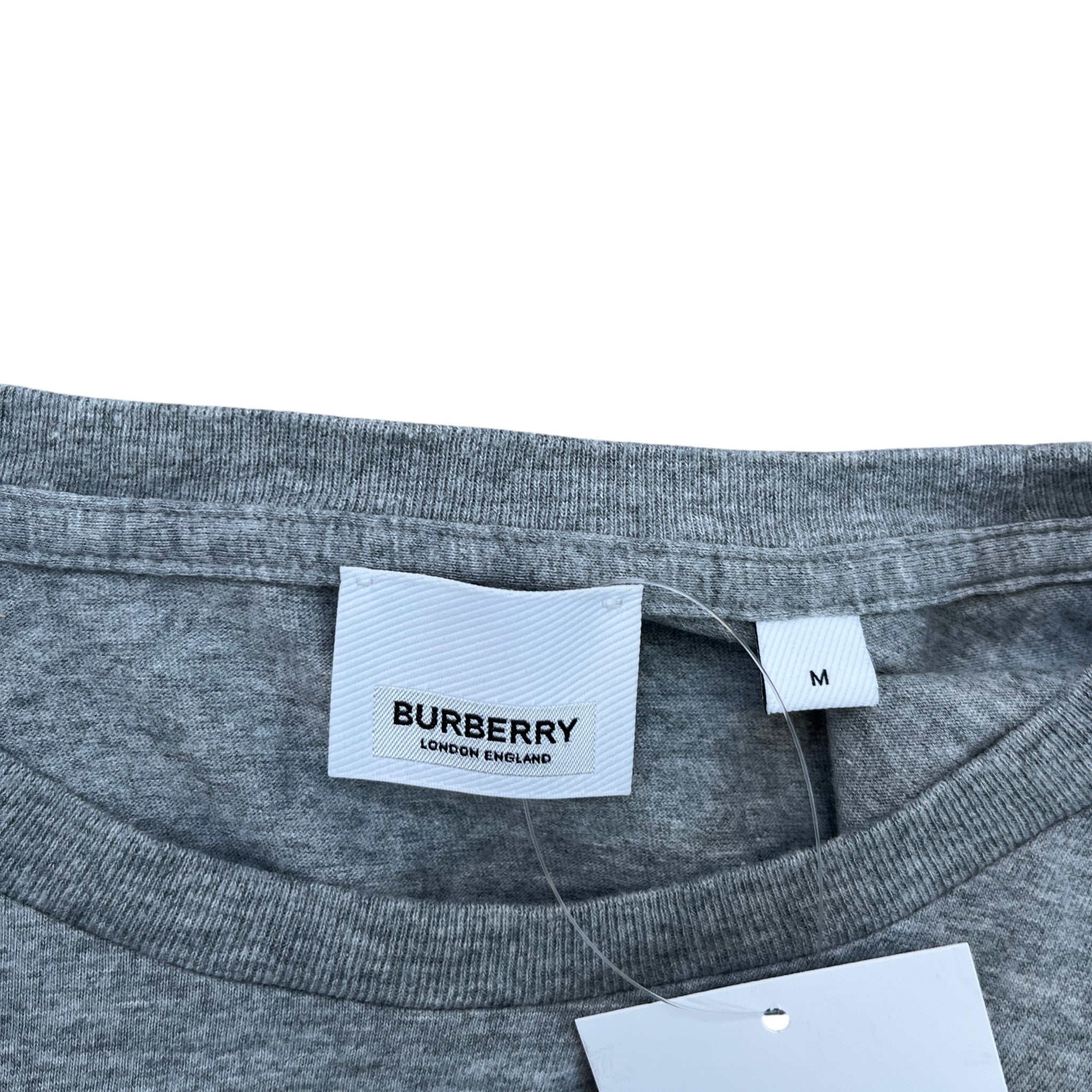 Men's Embroidered Logo T-Shirt Grey Size M