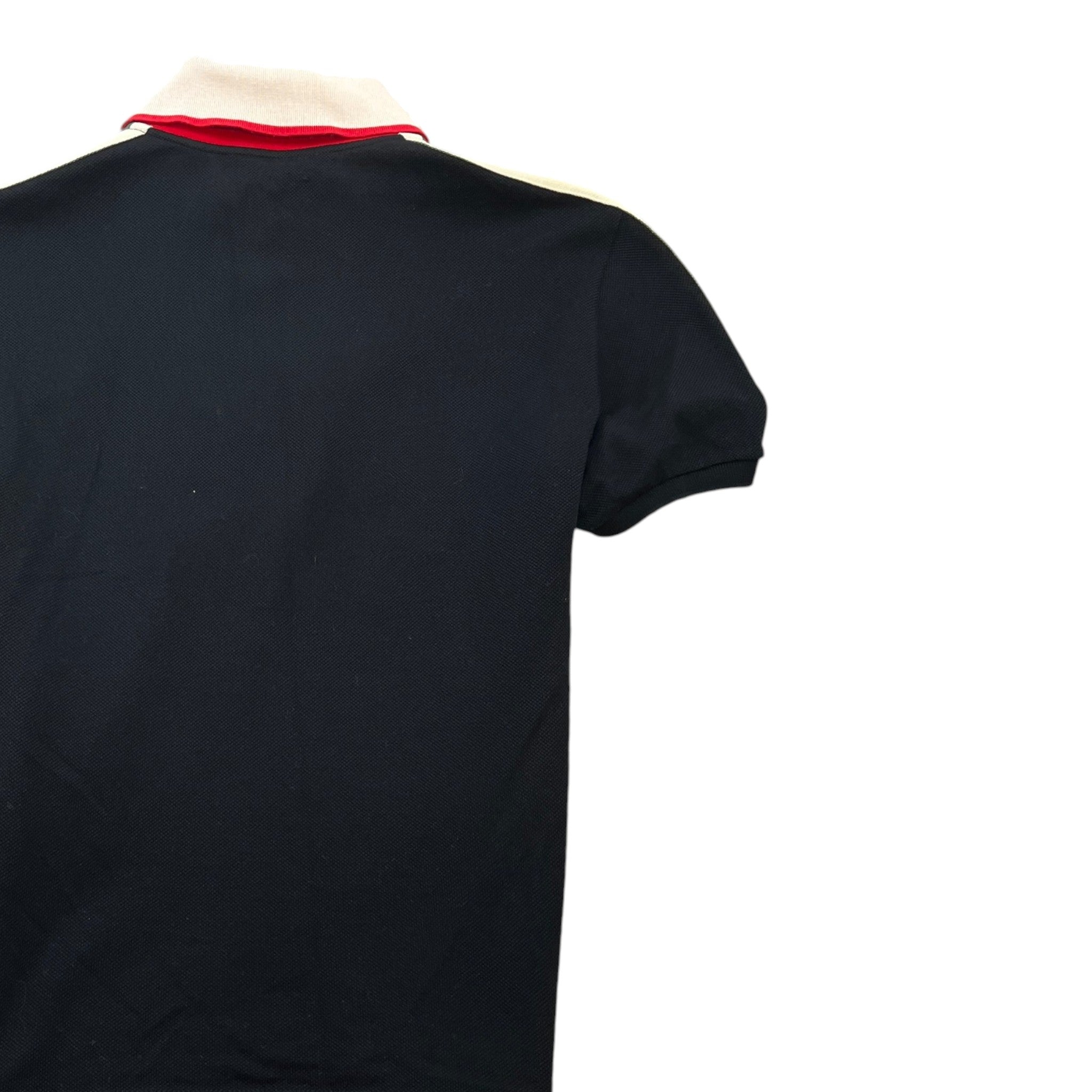 Men's Tape Logo Polo Shirt Black Size S