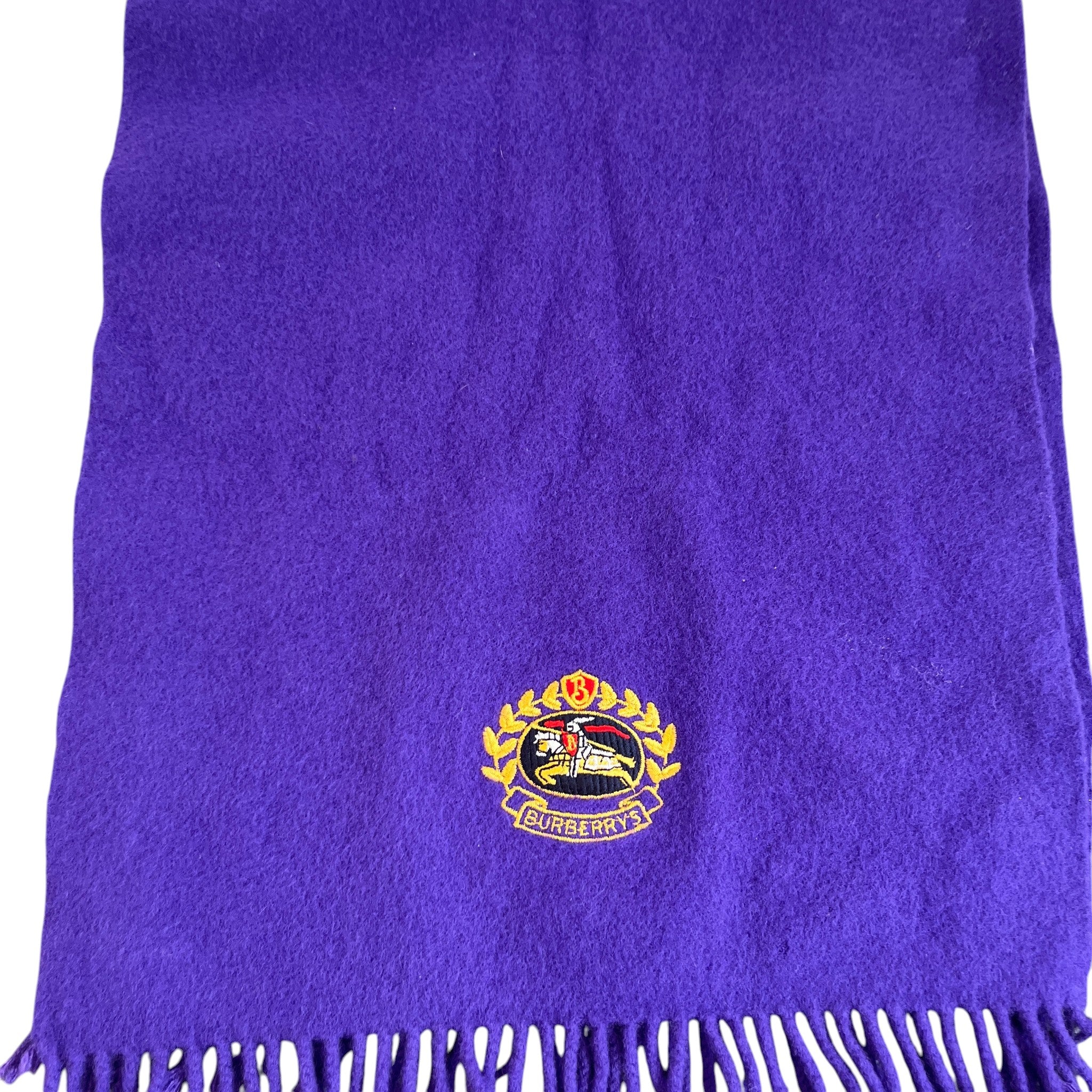 Women's Embroidered Logo Scarf Purple