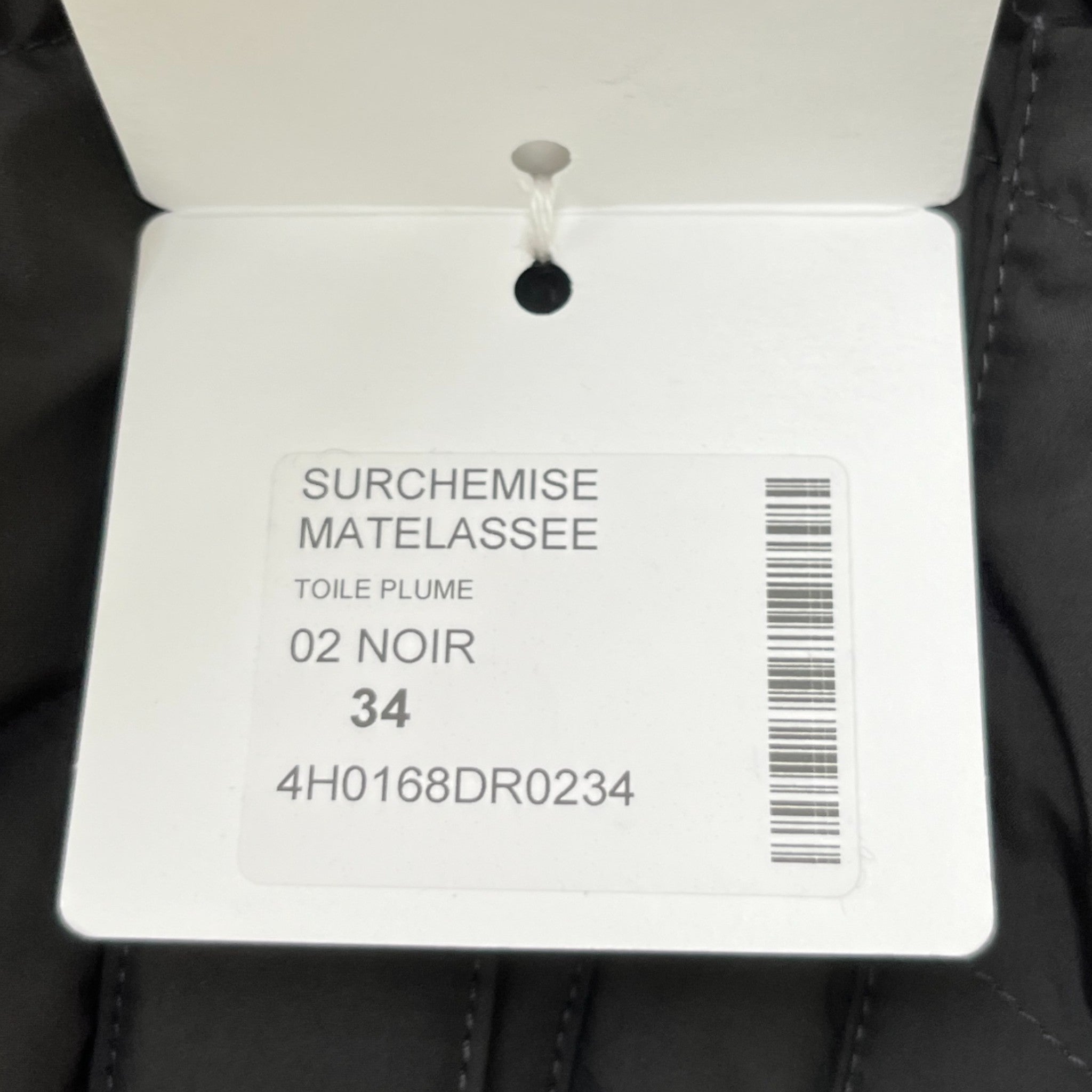 Women's Quilted Plaque Logo Jacket Black Size IT 38 / UK 6