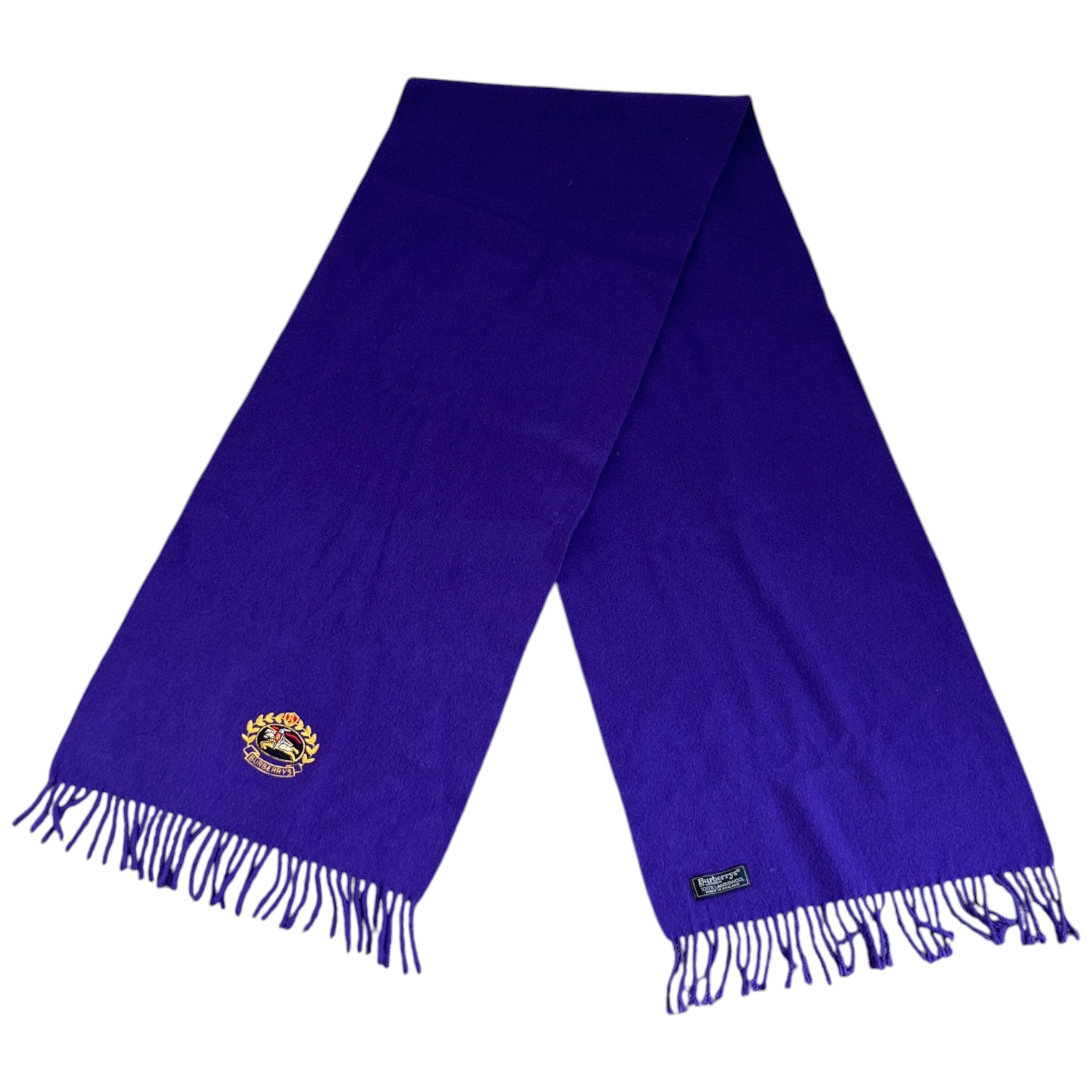 Women's Embroidered Logo Scarf Purple