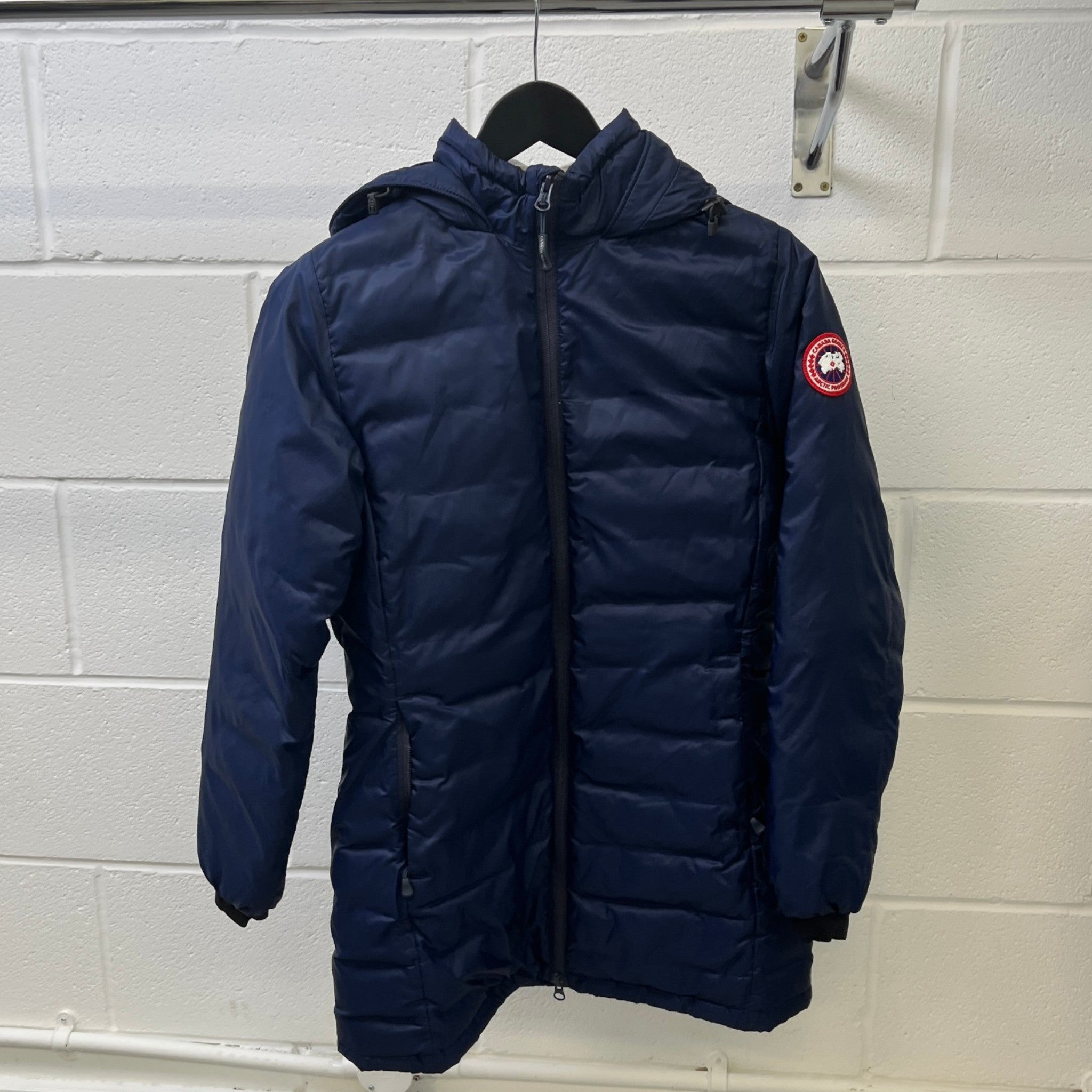 Women's Camp Hooded Down Jacket Navy Size XS
