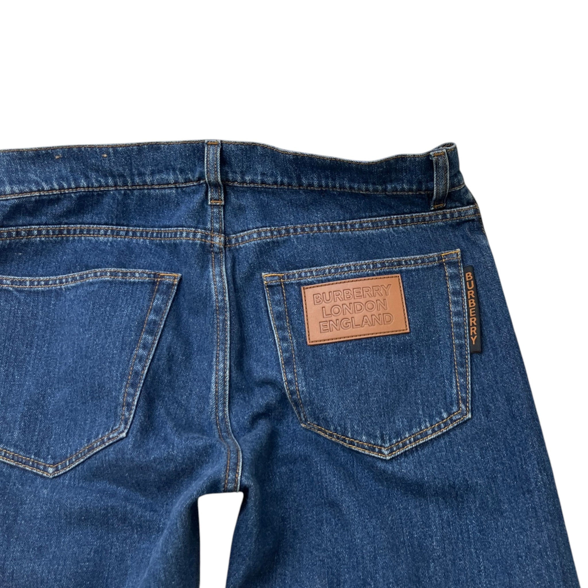 Men's Horseferry Print Jeans Blue Size Waist 32"