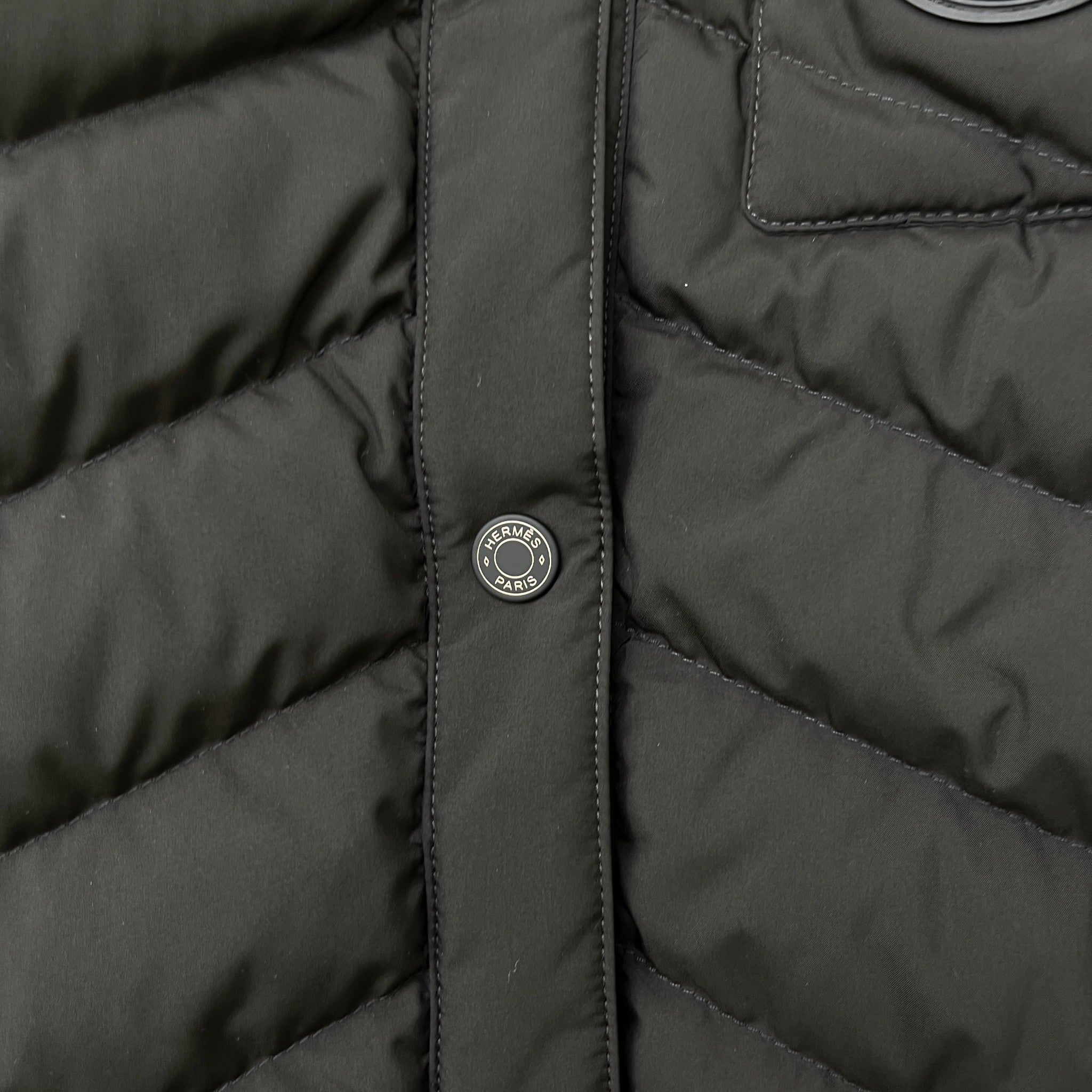 Women's Quilted Plaque Logo Jacket Black Size IT 38 / UK 6