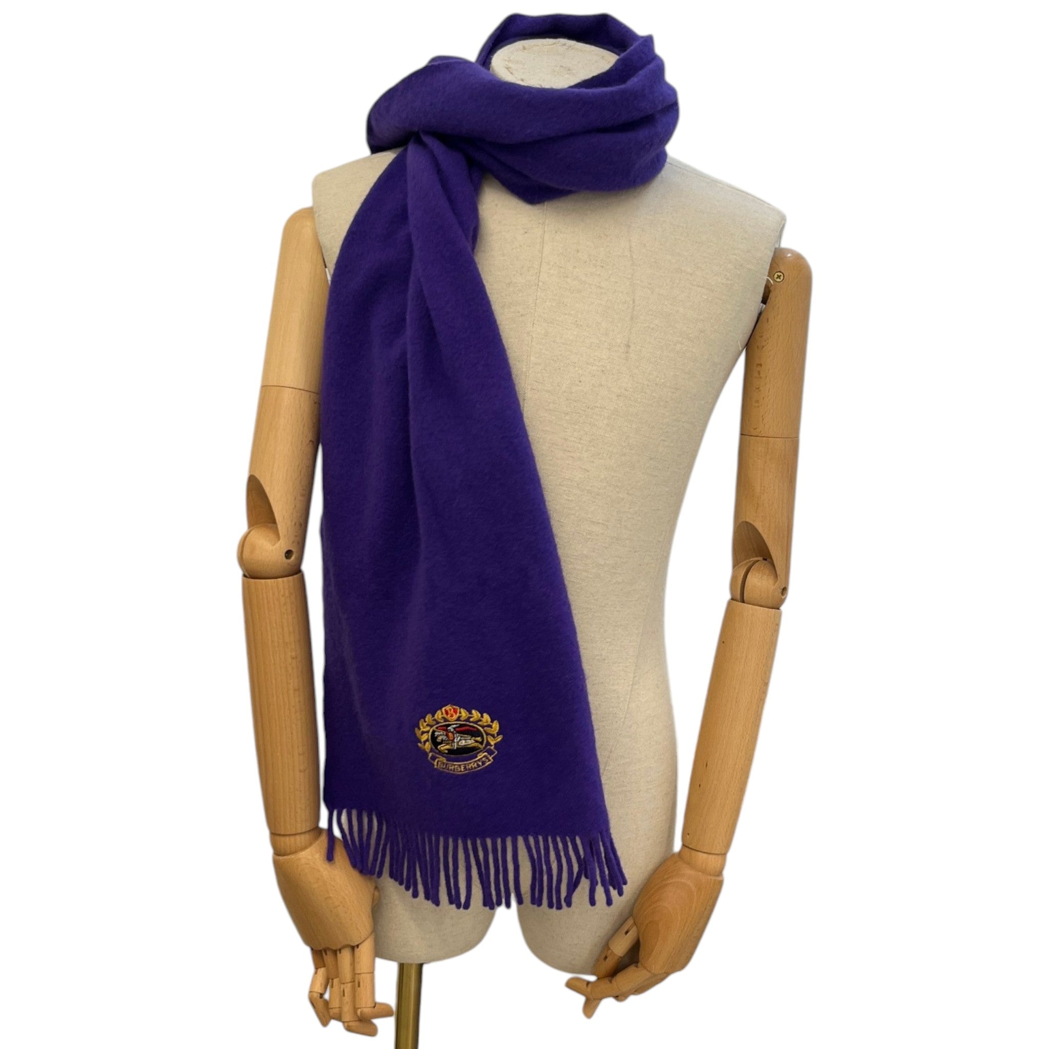 Women's Embroidered Logo Scarf Purple