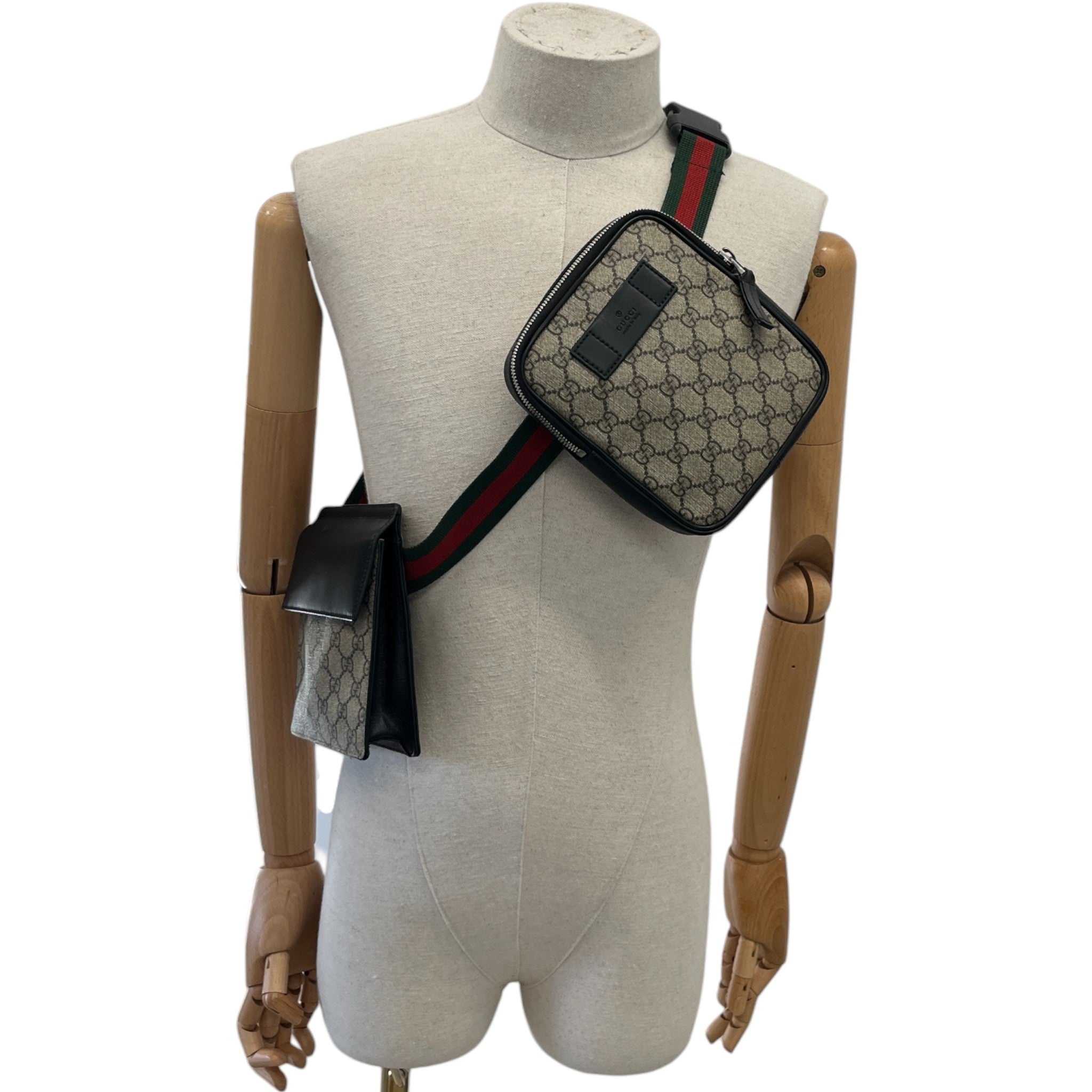 Men's Gg Supreme Web Belt Bag Beige