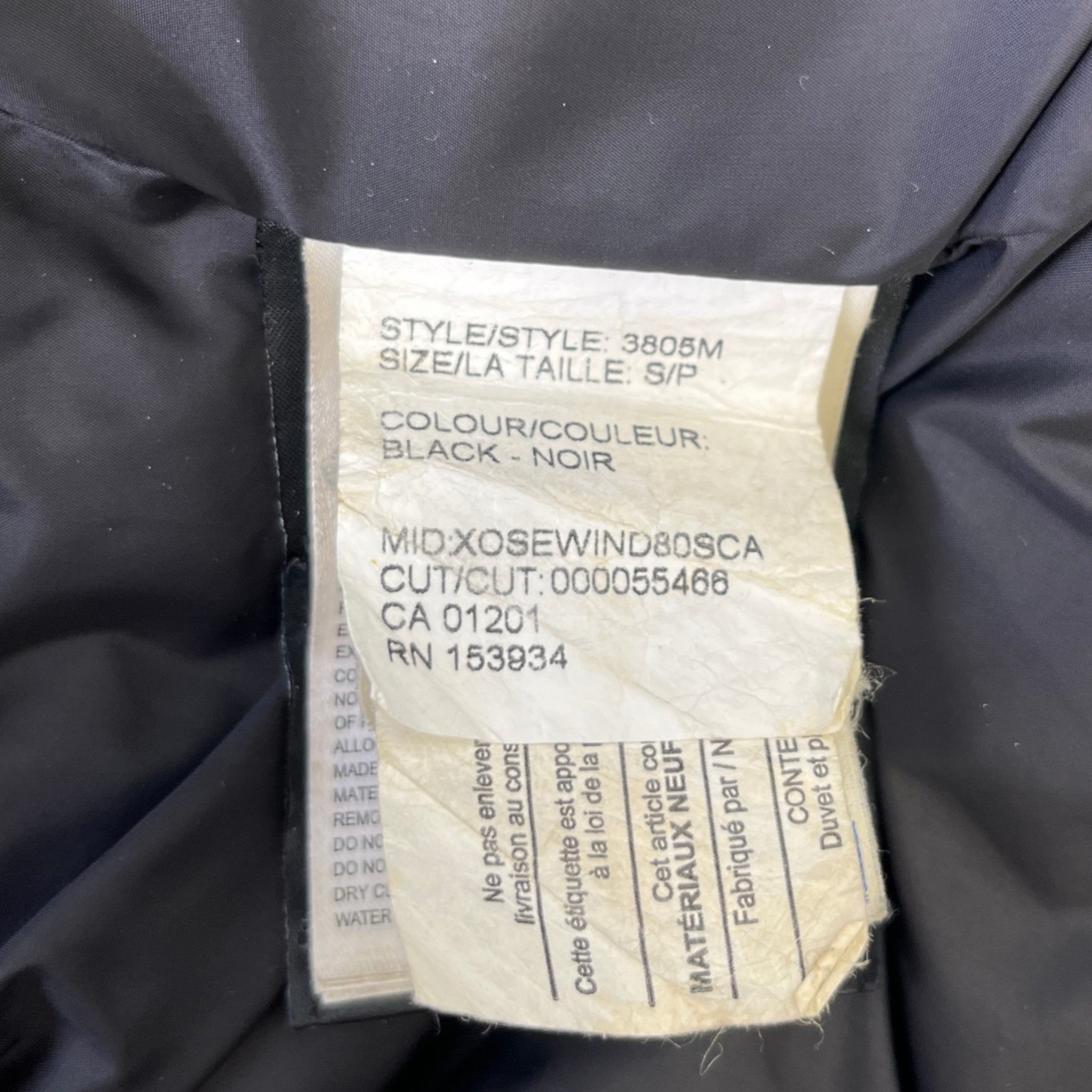 Men's Carson Parka Down Jacket Black Size S