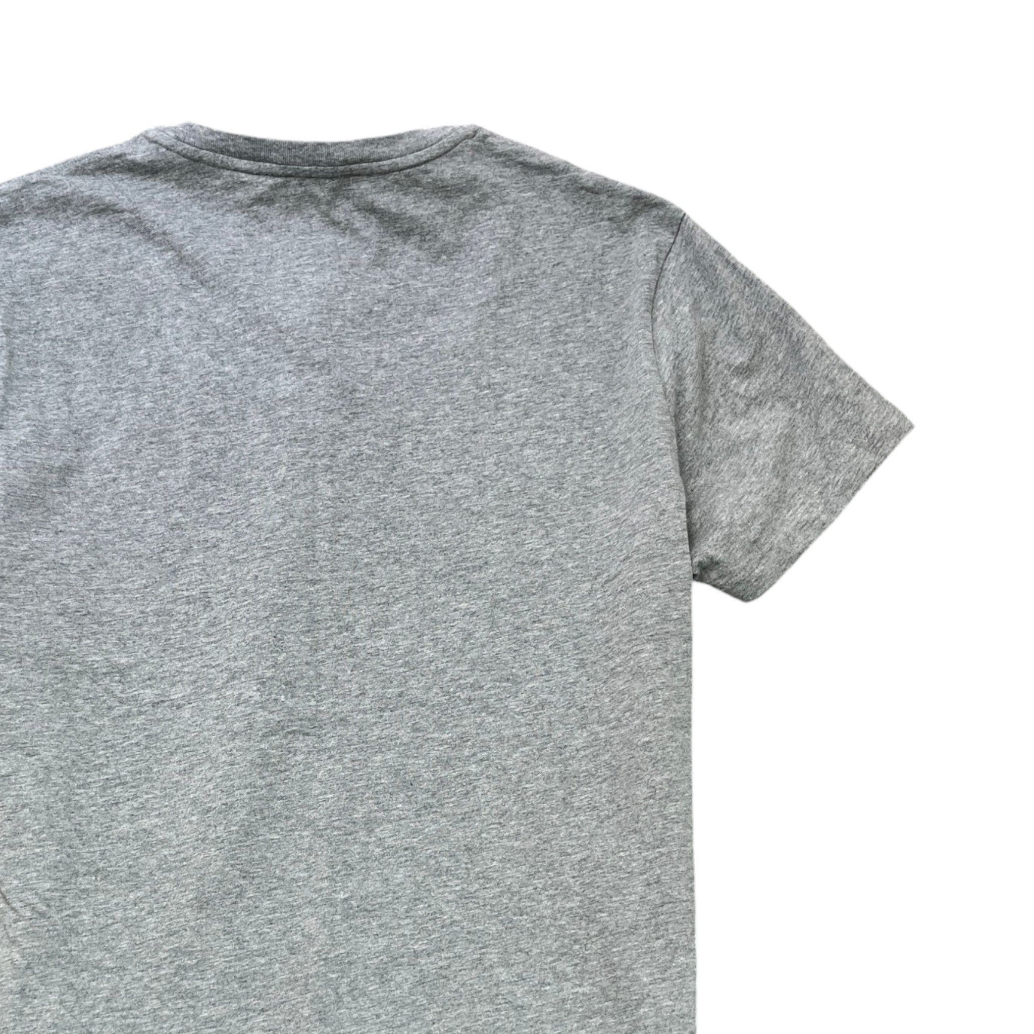Men's Embroidered Logo T-Shirt Grey Size M