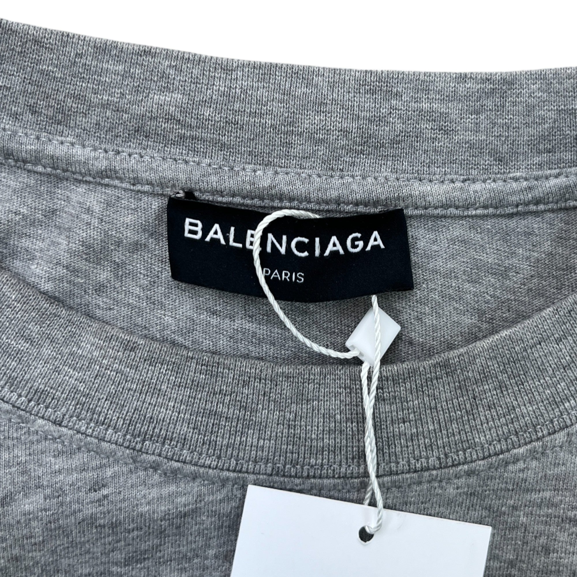 Men's Logo Print Long Sleeve T-Shirt Grey Size S