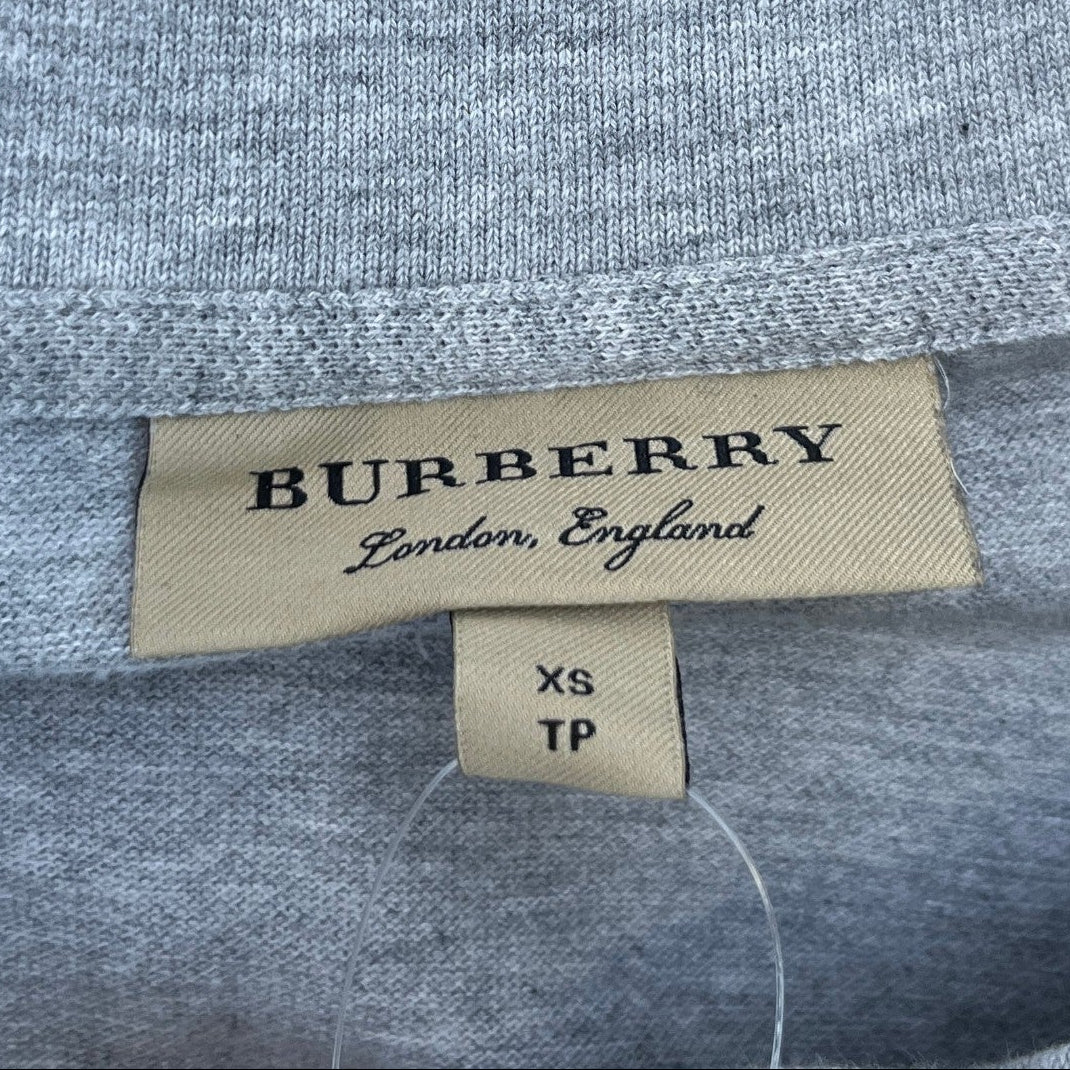 Men's Embroidered Logo Polo Shirt Grey Size XS