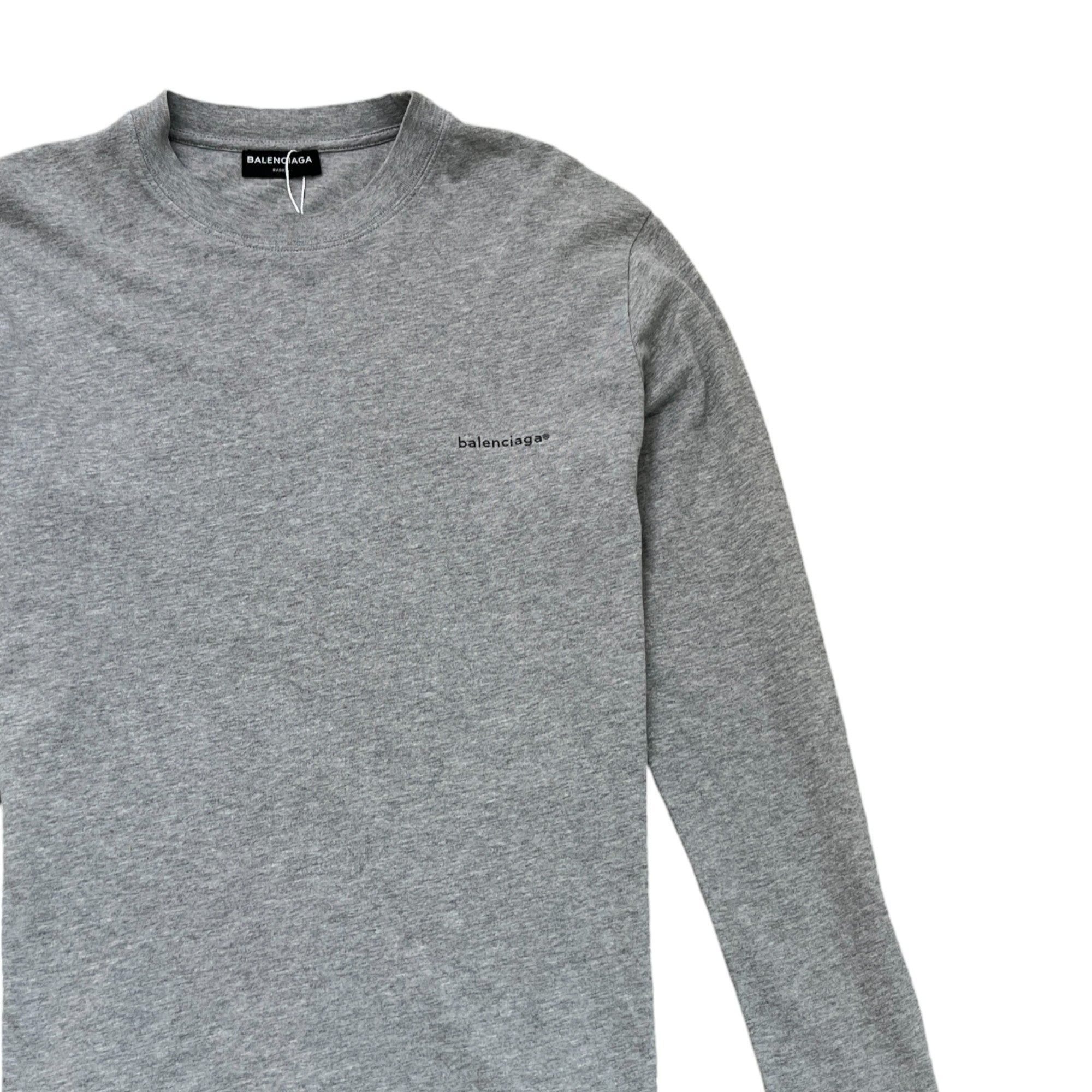 Men's Logo Print Long Sleeve T-Shirt Grey Size S