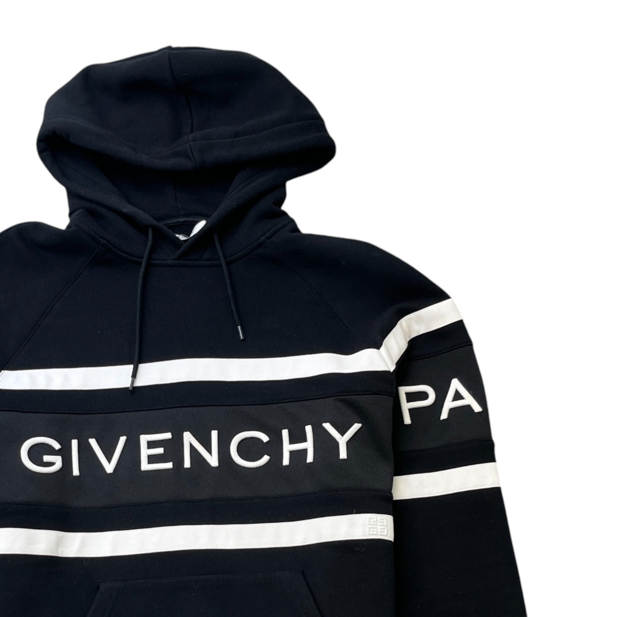 Men's Embroidered Logo Hoodie Black Size S