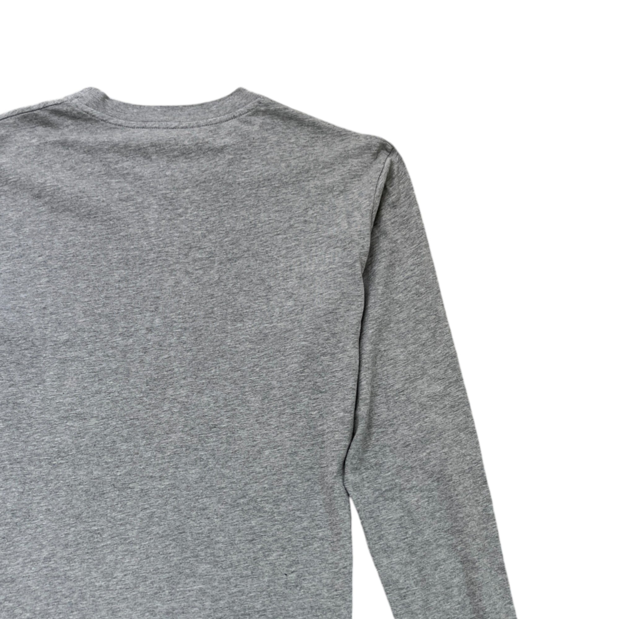 Men's Logo Print Long Sleeve T-Shirt Grey Size S