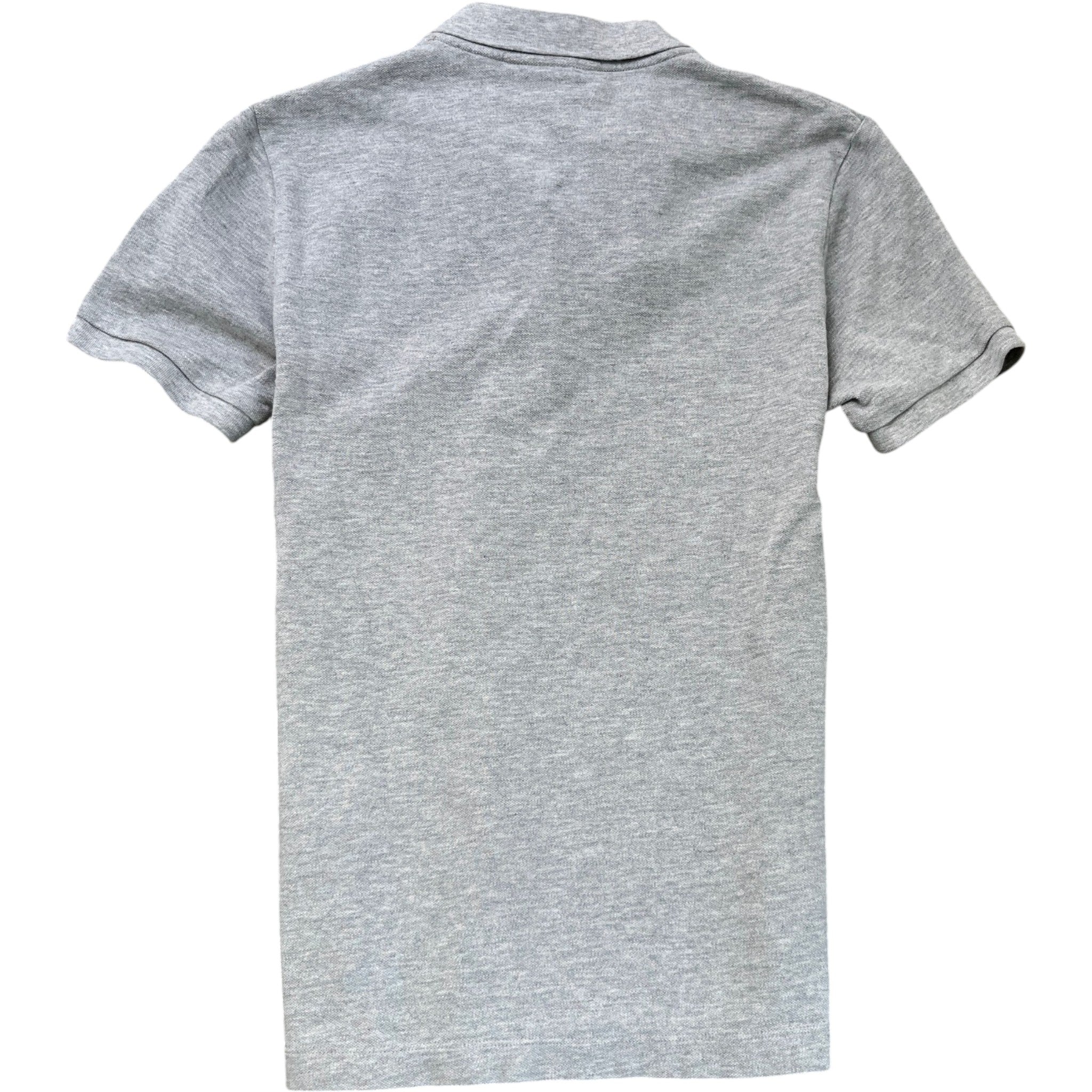 Men's Embroidered Logo Polo Shirt Grey Size XS