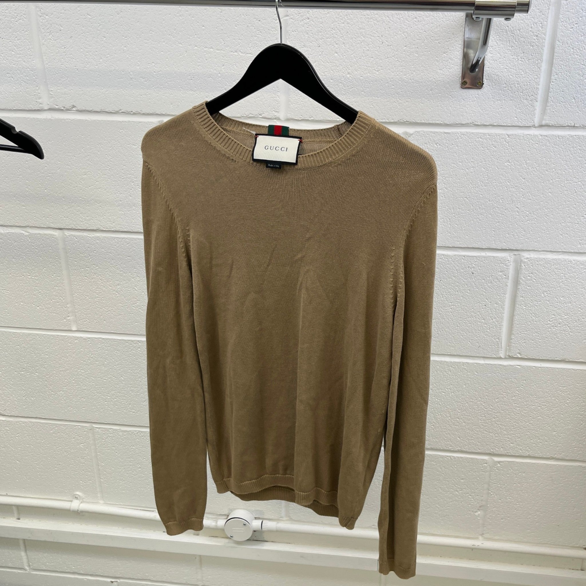 Men's Web Jumper Beige Size L