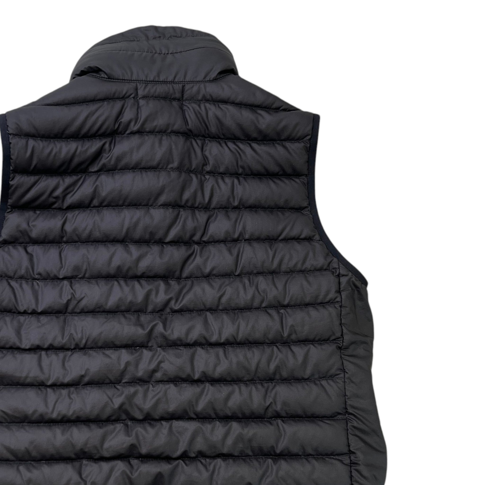 Men's Applique Logo Ripstop Gilet Black Size S