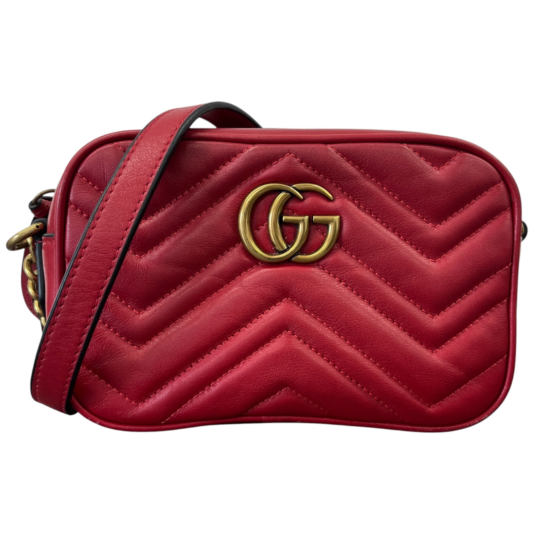 Women's Gg Marmont Mini Camera Bag Red